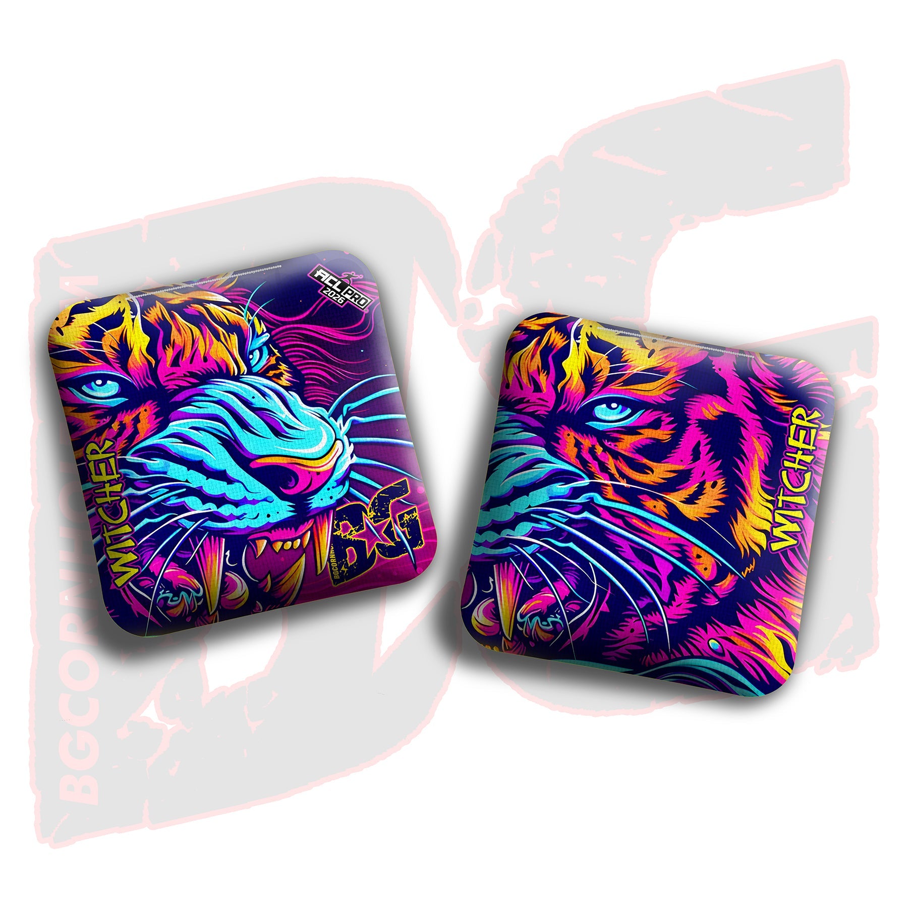 BG Cornhole 2026 Multiple Bag Models “Eye of the Tiger” - ACL Pro Stamped Cornhole Bags - SET OF 4 BAGS