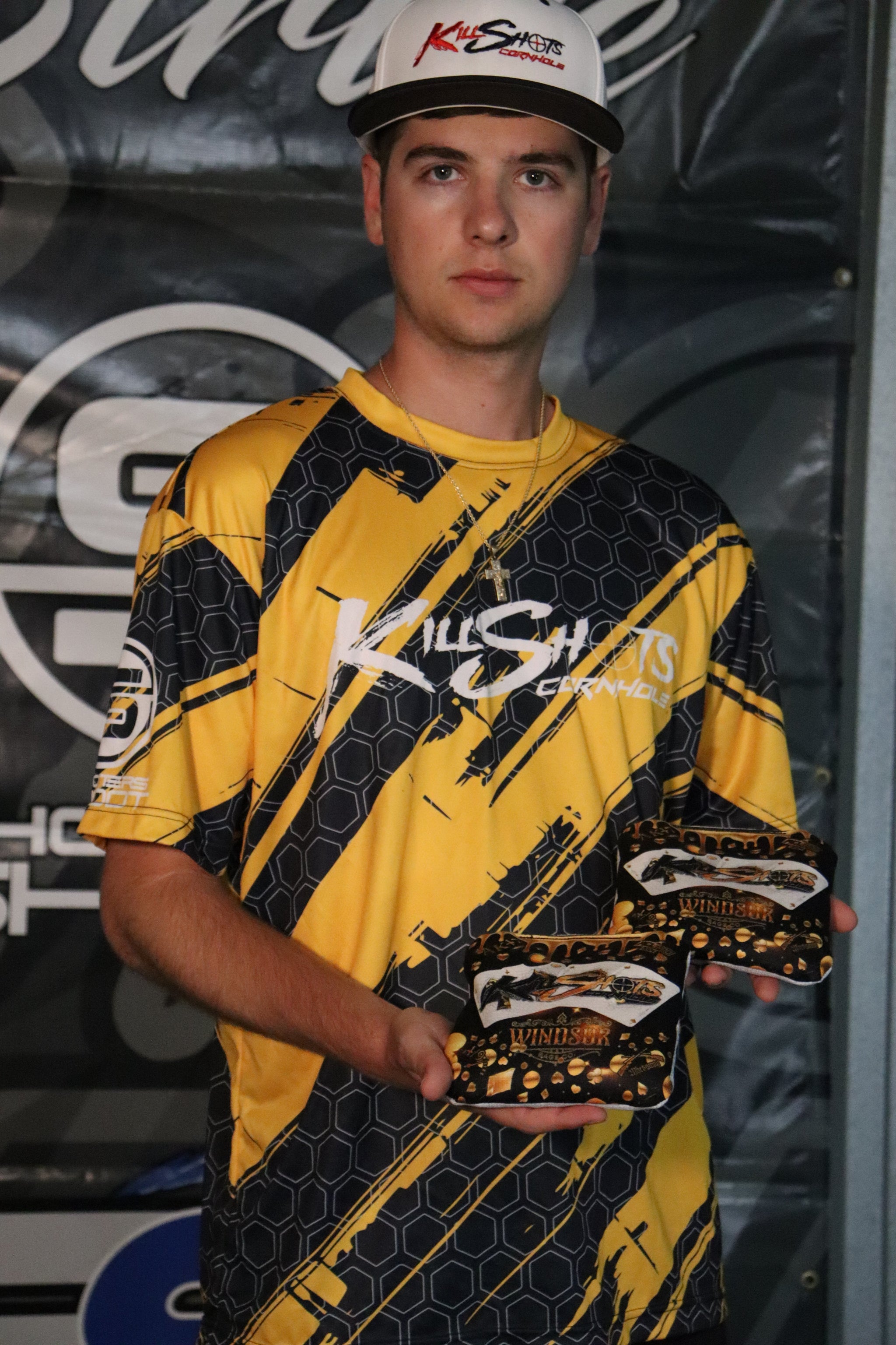 Killshots Cornhole Sublimated Premium Sports Jersey - "Honeycomb"