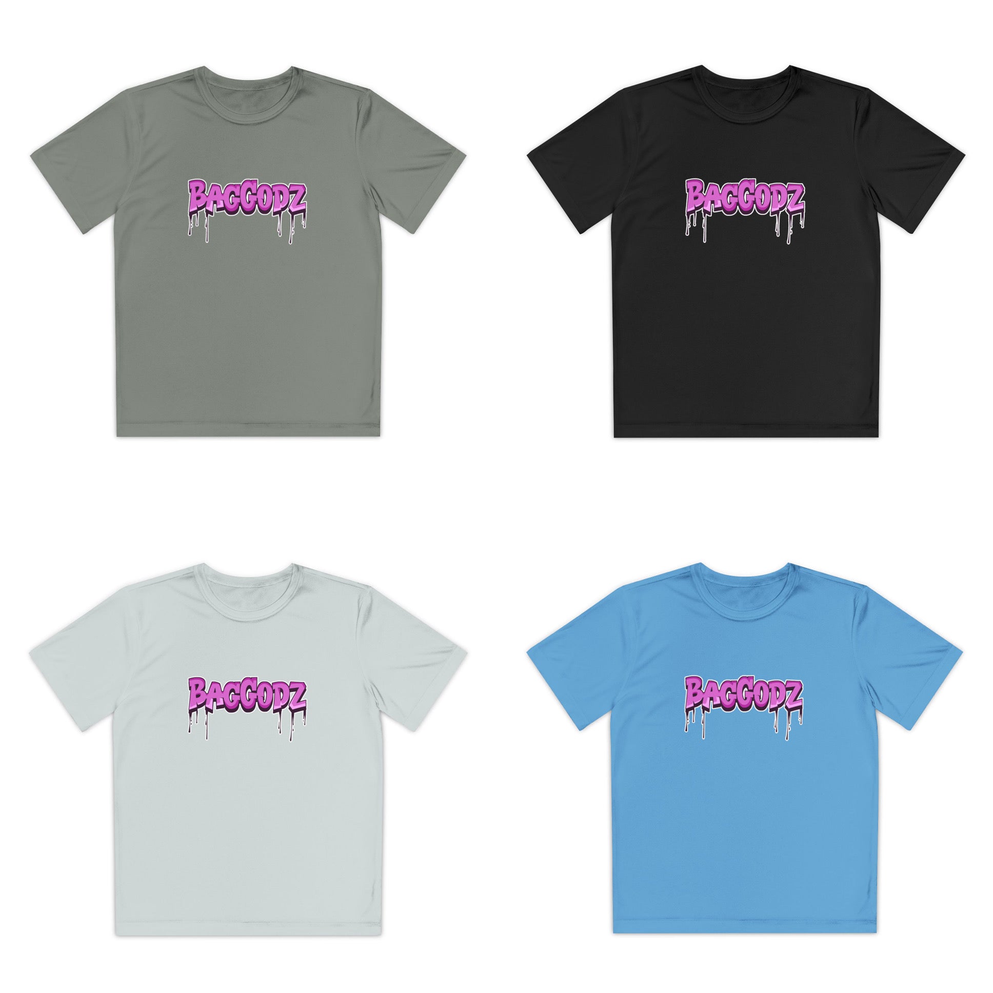 BG Cornhole Youth BagGodz Drip Performance Tee - Multiple Colors