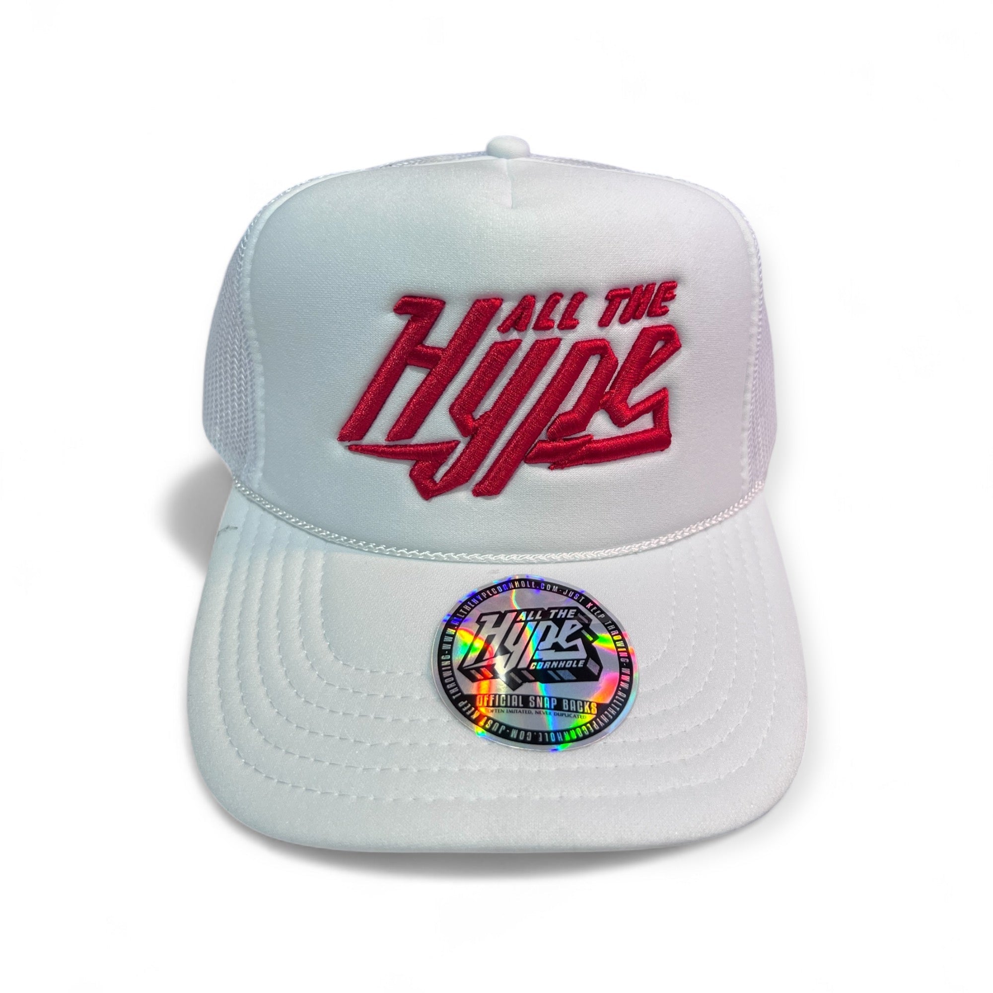 Traditional Trucker (White & Red)
