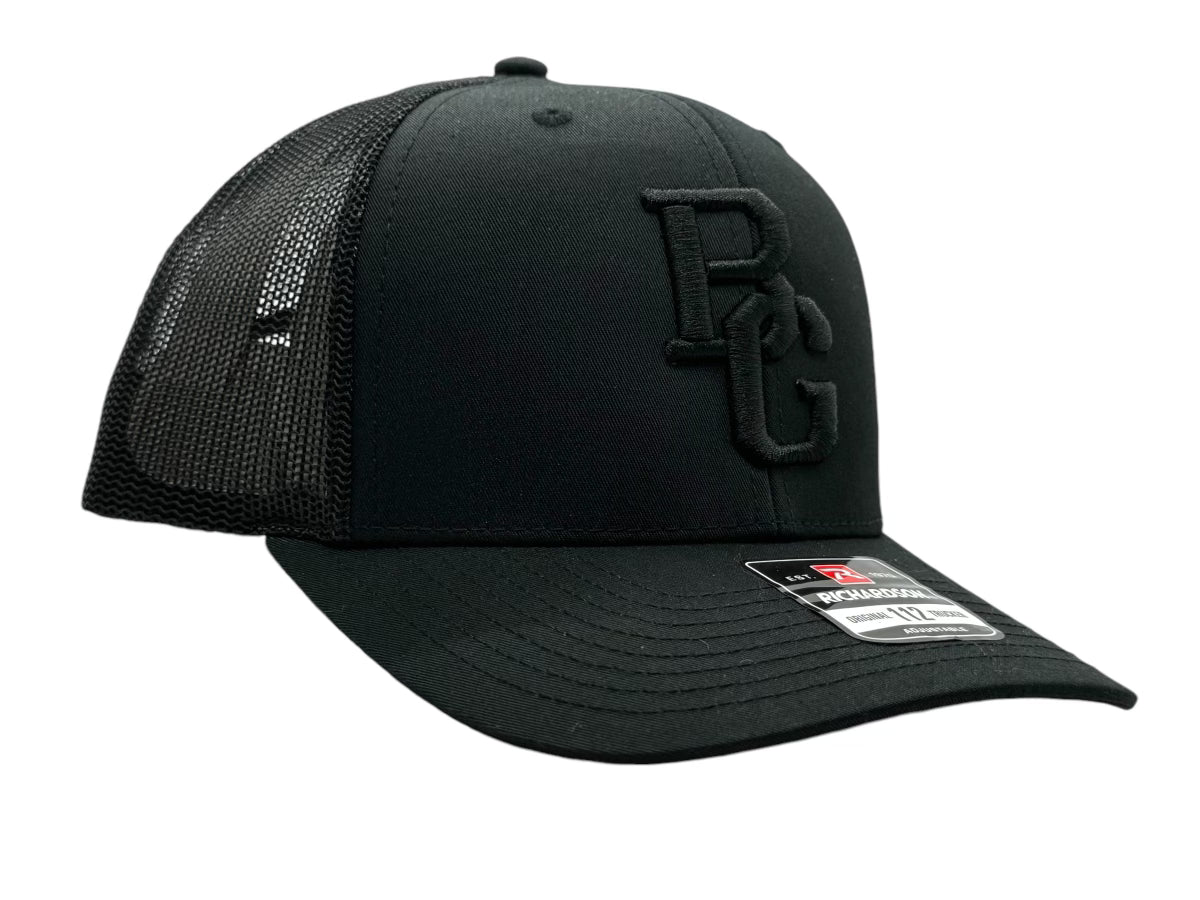 BG Cornhole Black 112 Trucker Hat - Colored Embroidery - RICHARDSON