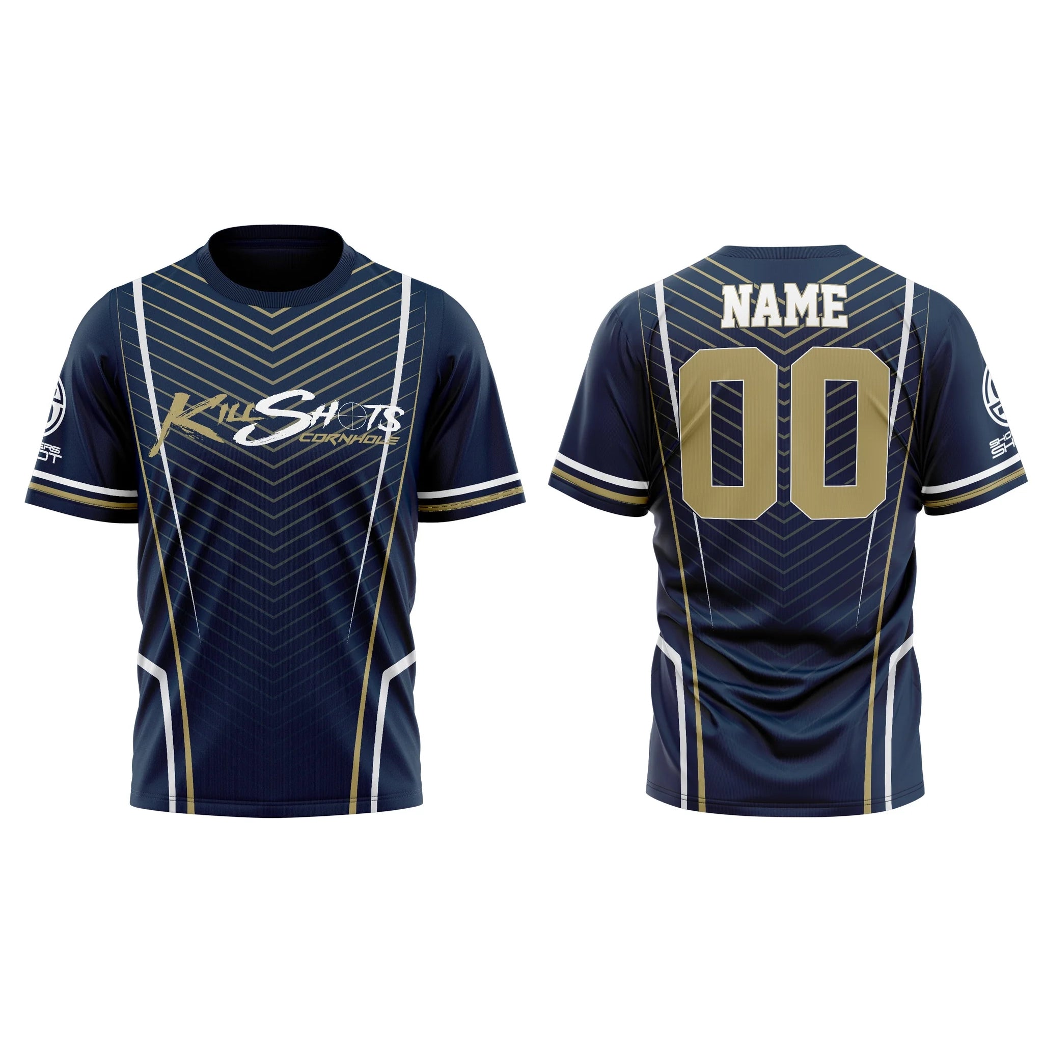Killshots Cornhole Sublimated Premium Sports Jersey - "V-Stripe"