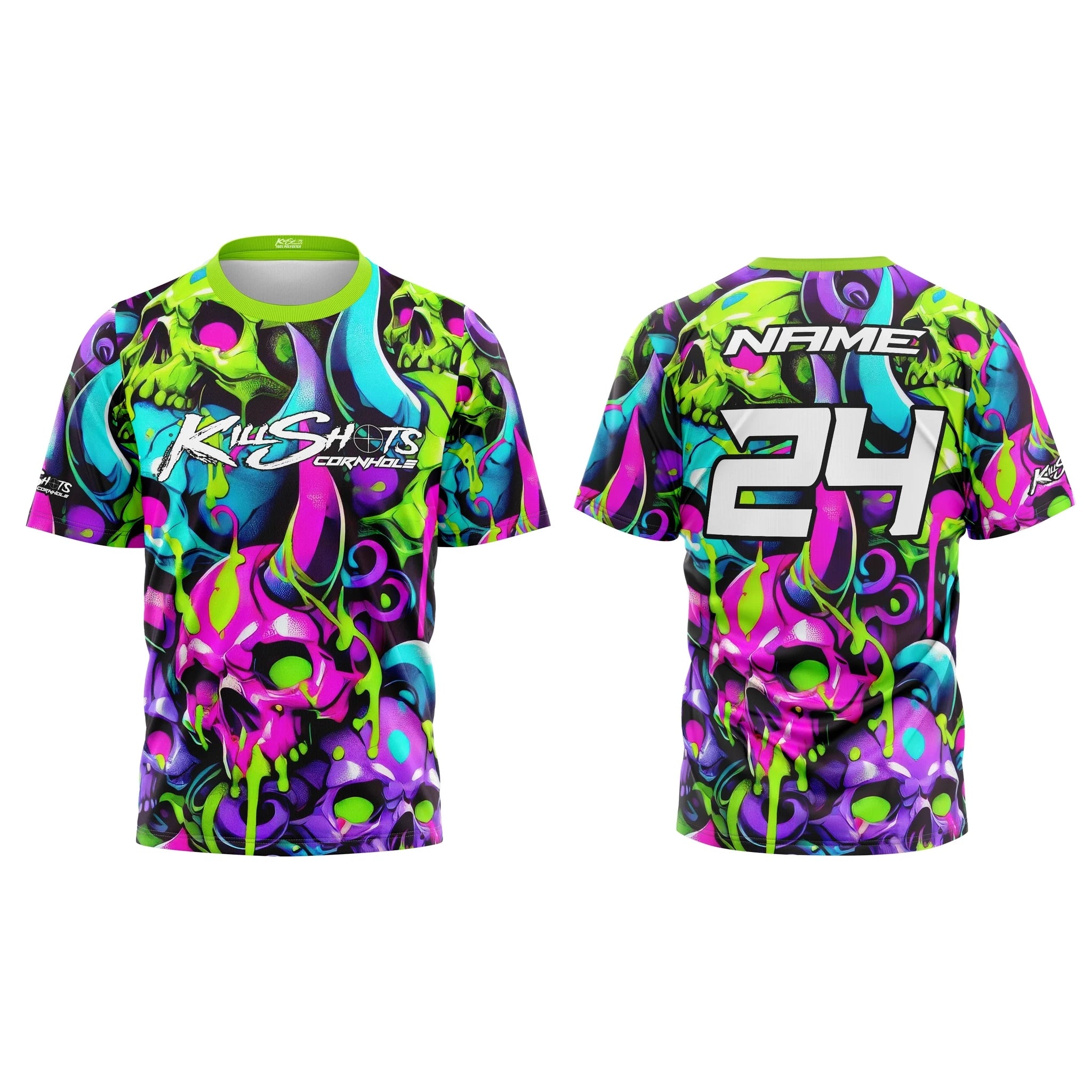 Killshots Cornhole Sublimated Premium Sports Jersey - "Skull Symphony"
