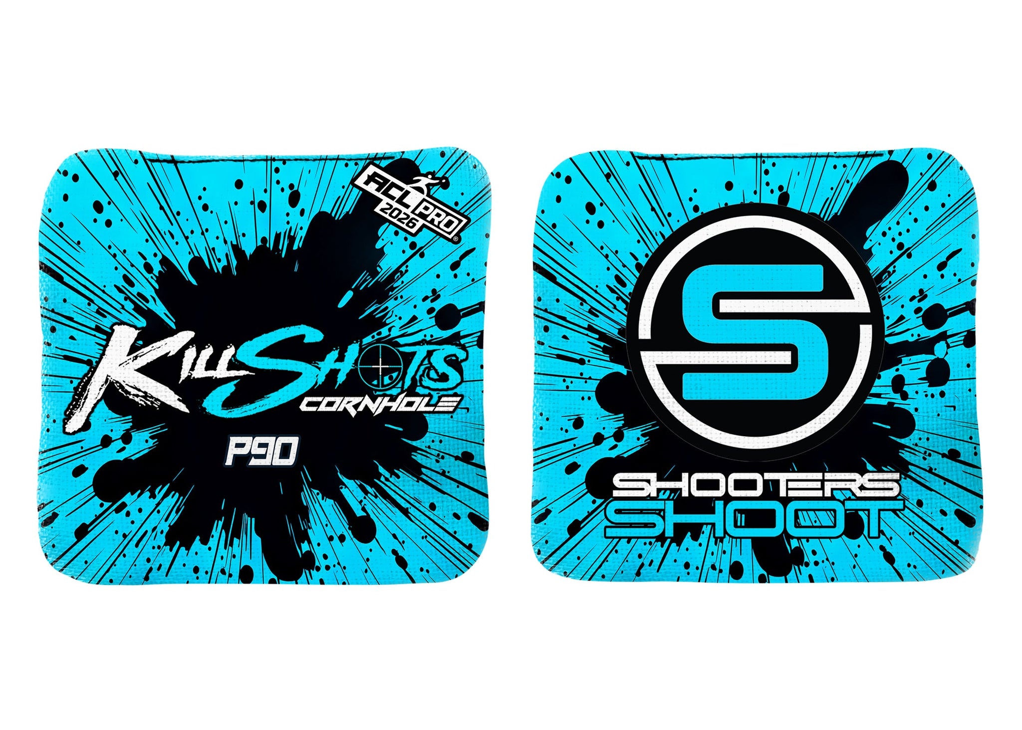 Killshots Cornhole | P90 Series | 2026 ACL PRO | Cornhole Bags | Stock Designs