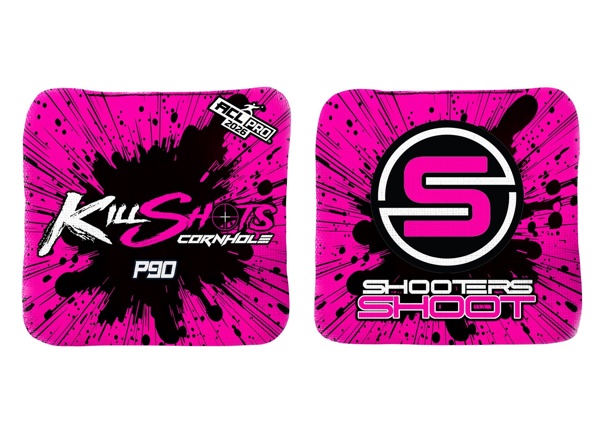 Killshots Cornhole | P90 Series | 2026 ACL PRO | Cornhole Bags | Stock Designs
