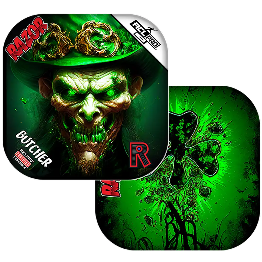 Butcher | Leprechaun Smile | ACL PRO Razor Cornhole Bags