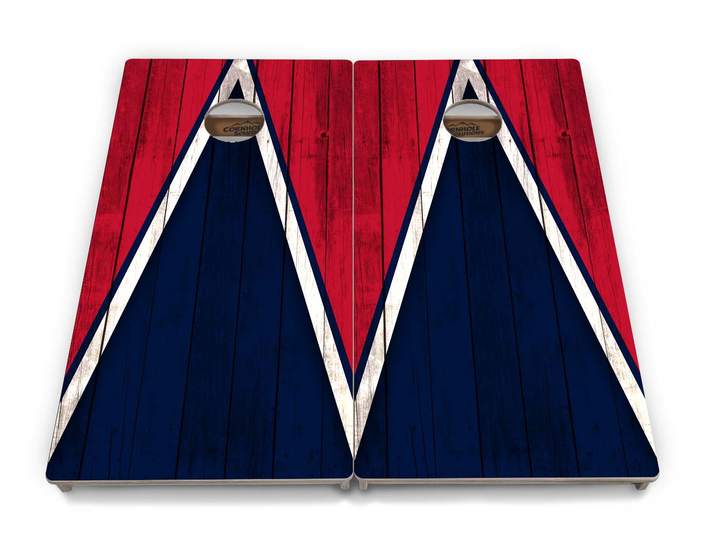 Team Color Triangle Cornhole Boards - Professional Tournament Series