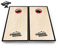 Red/Black Hole Ring Cornhole Boards - Pro Solution Elite Series