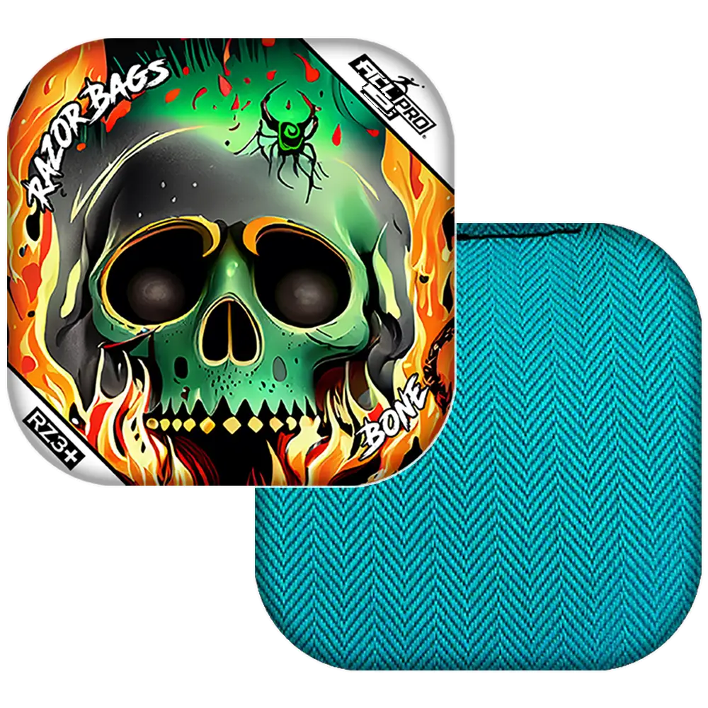 Bone | Nuclear Skull | ACL PRO Razor Cornhole Bags