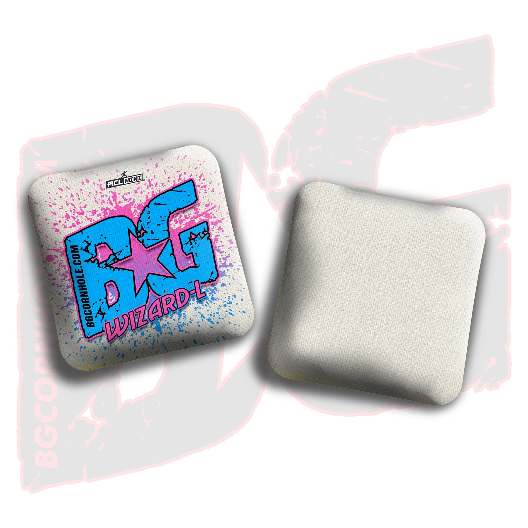 BG Cornhole 2025 BG Wizard L 4" Mini Cornhole Bags - “Paint Splatter" - Set of 4 Bags