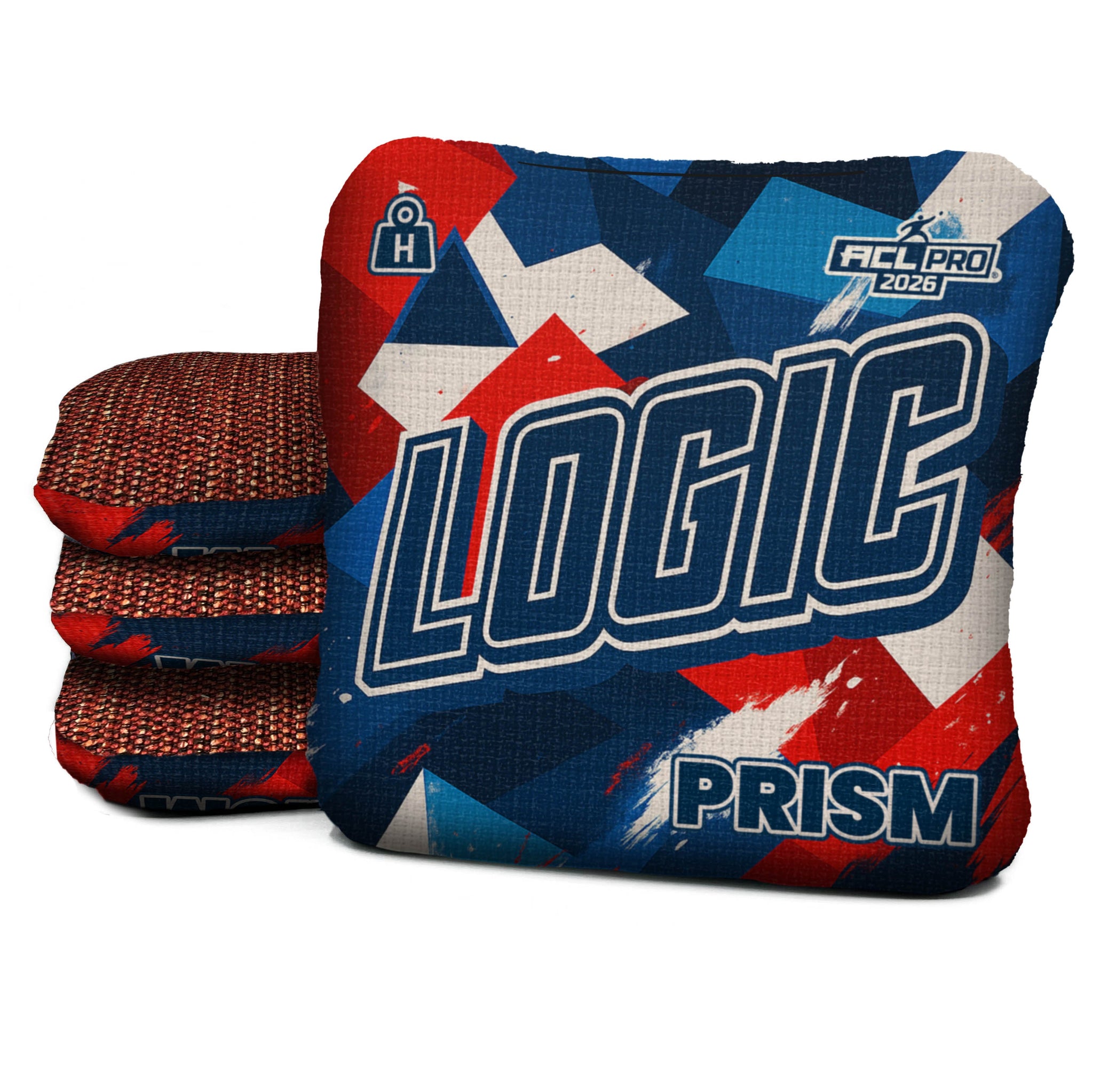 Logic Cornhole Angle Splat - Red White Blue - ACL PRO 2026 BAGS - MULTIPLE BAG SERIES - Set of 4 bags