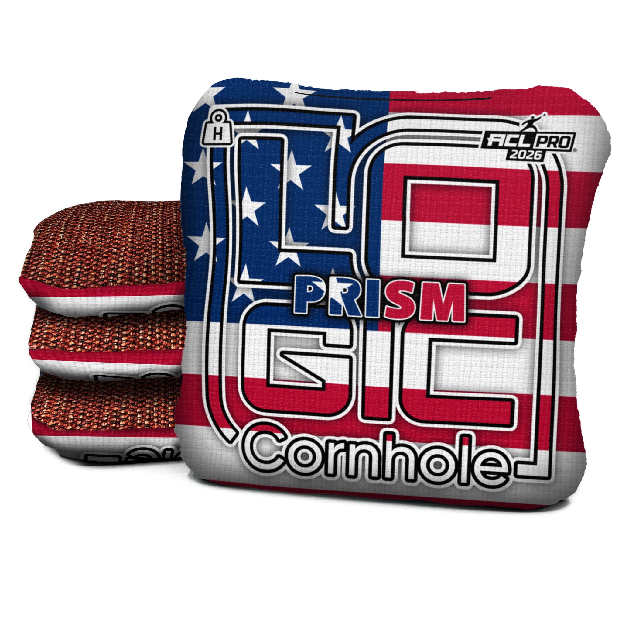 Logic Cornhole - USA FLAG - ACL PRO 2026 Bags - Pick your carpet color