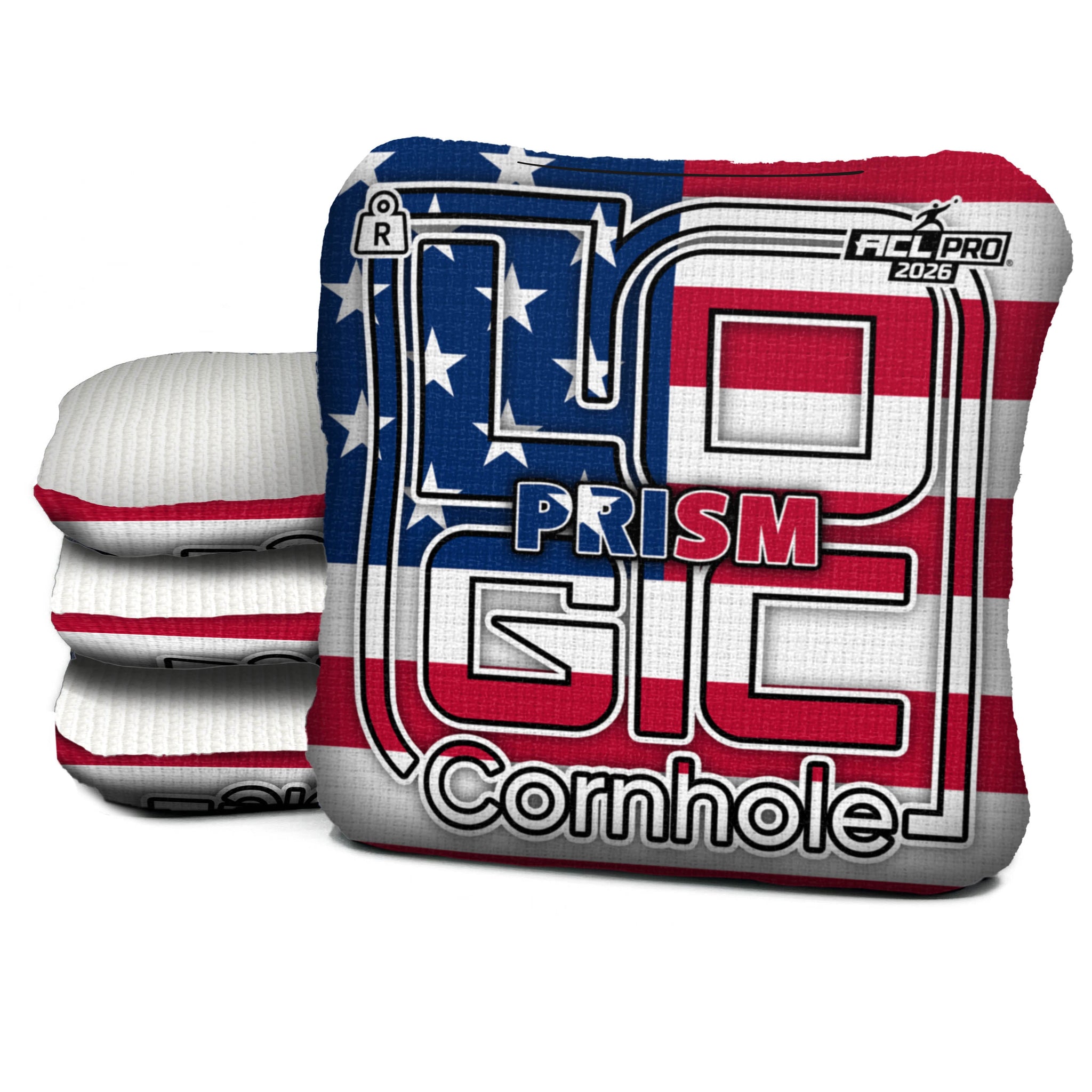 Logic Cornhole - USA FLAG - ACL PRO 2026 Bags - Pick your carpet color