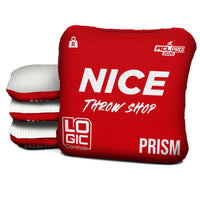 NICE THROW SHOP x LOGIC CORNHOLE - RED WHITE - ACL PRO 2026 BAGS - MULTIPLE BAG SERIES - Set of 4 bags