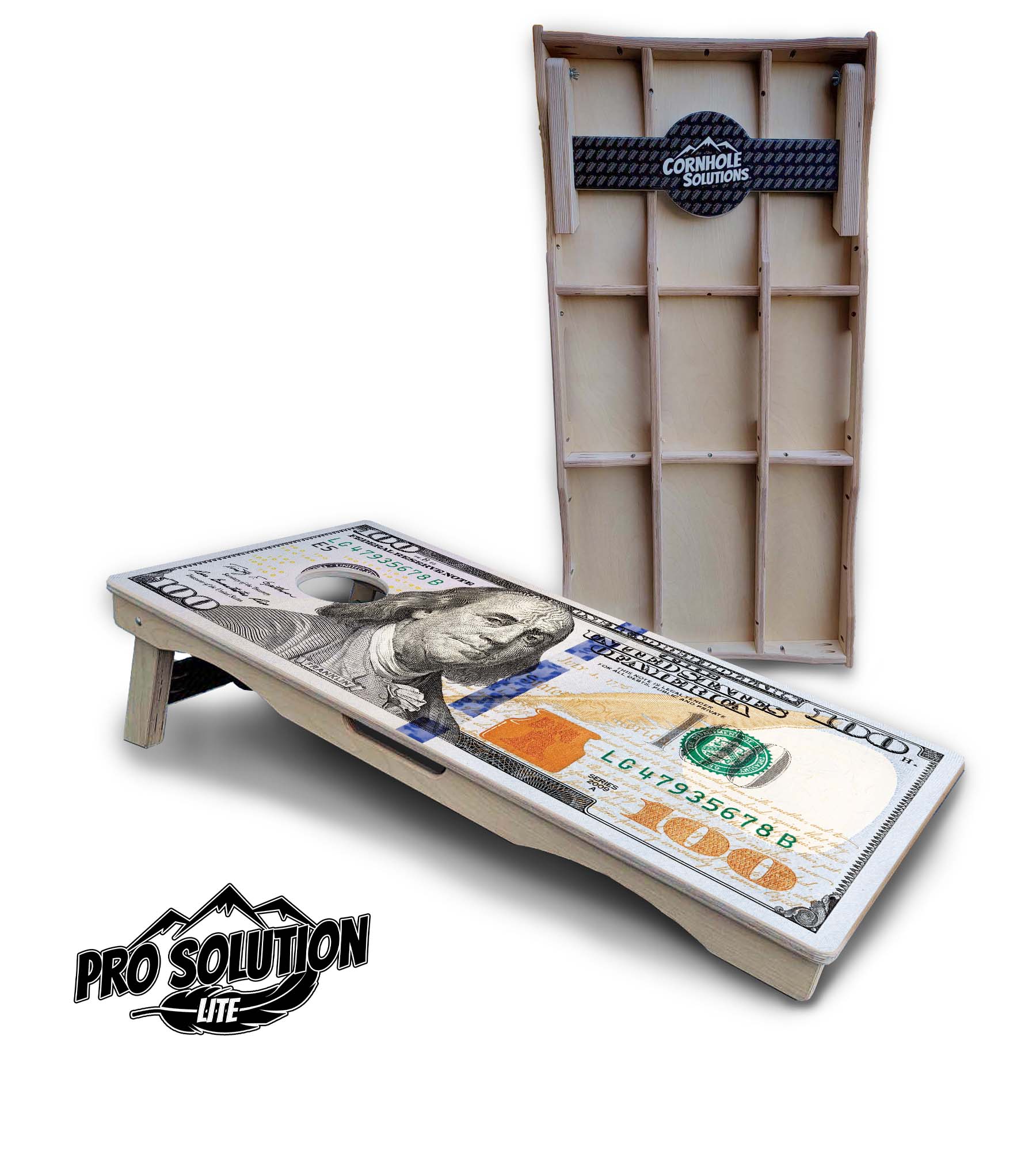 $100 Bill Cornhole Boards - Pro Solution Lite Series