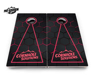 Glow Hole Black Cornhole Boards - Pro Solution Lite Series