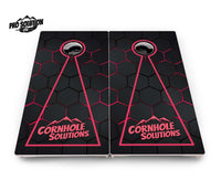 Glow Hole Black Cornhole Boards - Pro Solution Lite Series