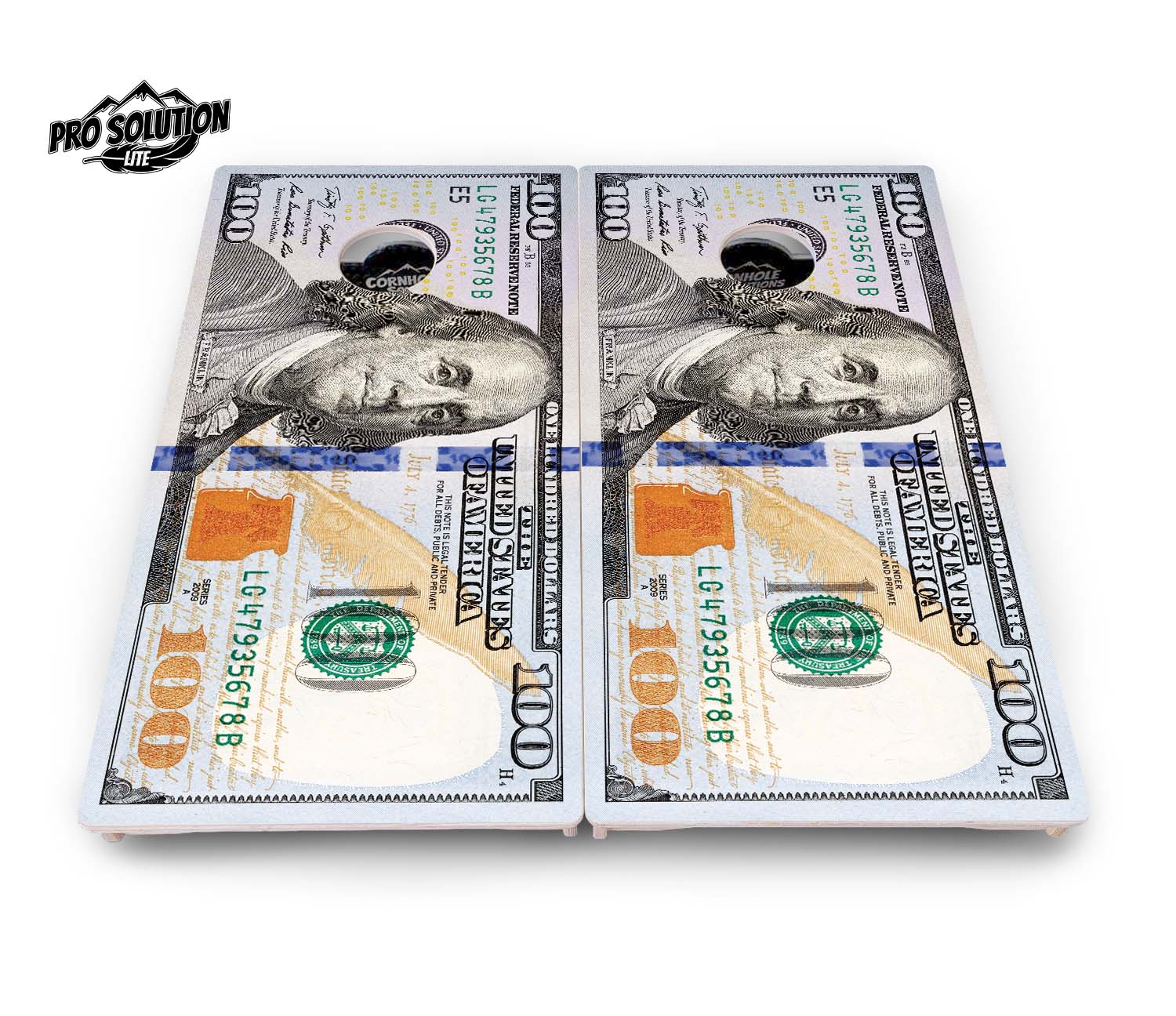 $100 Bill Cornhole Boards - Pro Solution Lite Series
