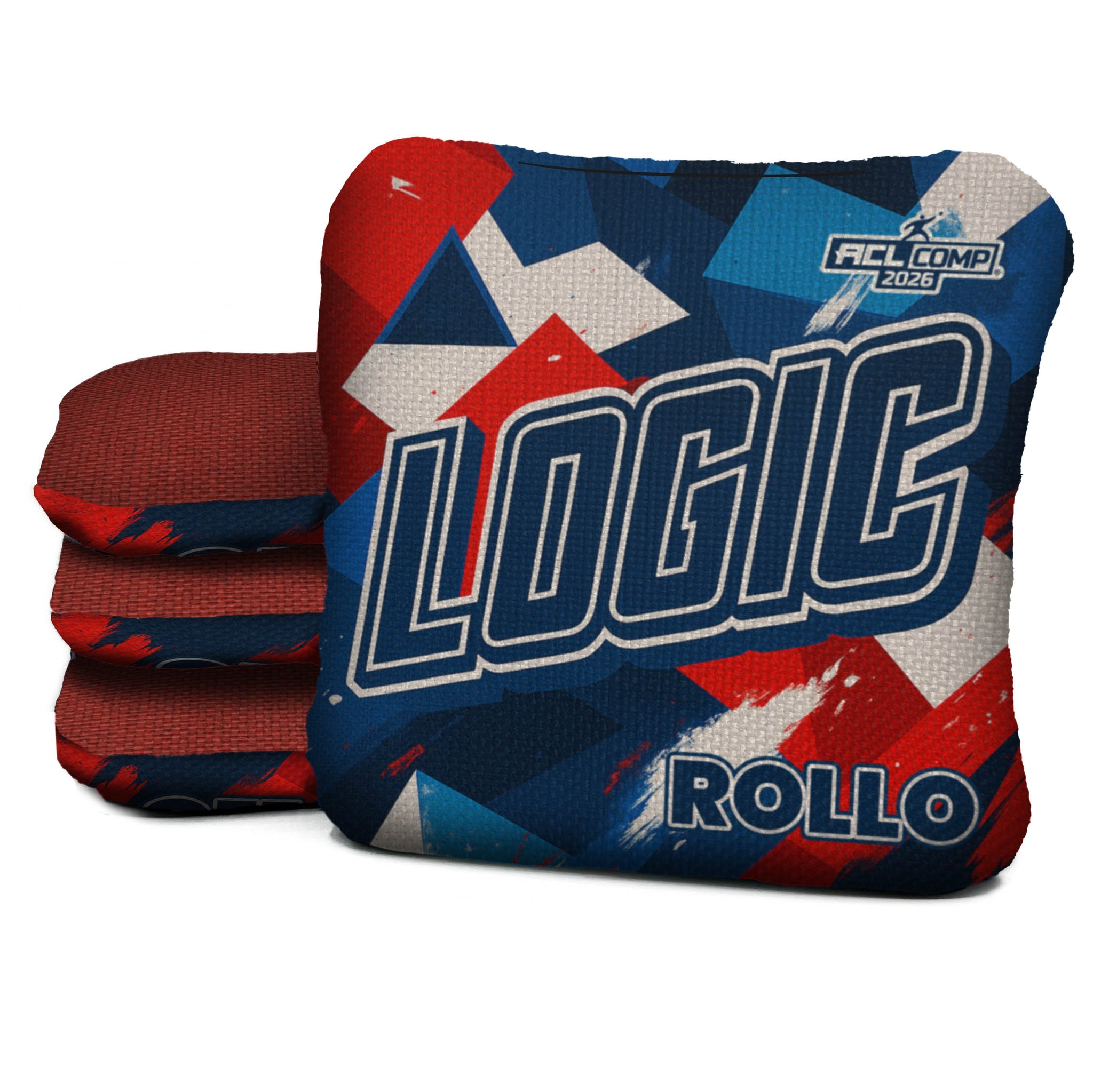 Logic Cornhole Angle Splat - Red White Blue - ACL PRO 2026 BAGS - MULTIPLE BAG SERIES - Set of 4 bags
