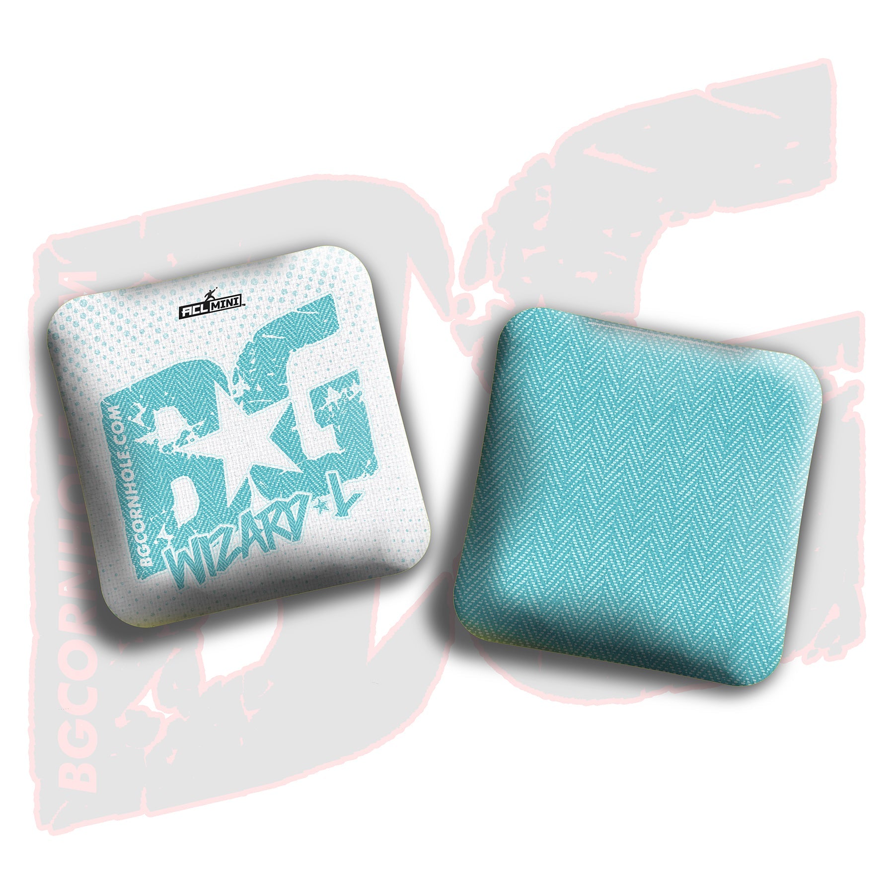 BG Cornhole 2025 BG Wizard L 4" Mini Cornhole Bags - “Aqua Di Gio” - Set of 4 Bags