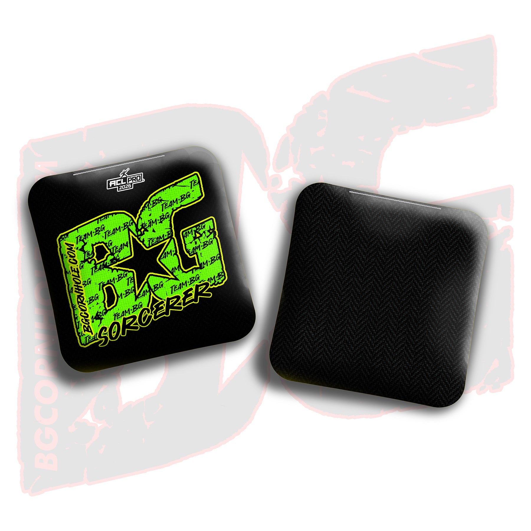 BG Cornhole 2026 Multiple Bag Models "Green Logo Colormatch" - ACL Pro Stamped Cornhole Bags - SET OF 4 BAGS