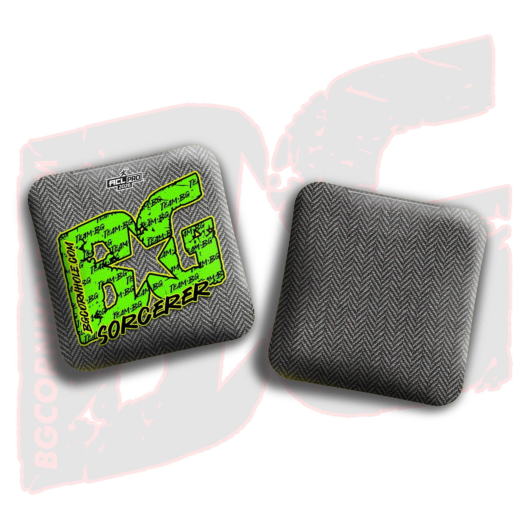 BG Cornhole 2026 Multiple Bag Models "Green Logo Colormatch" - ACL Pro Stamped Cornhole Bags - SET OF 4 BAGS