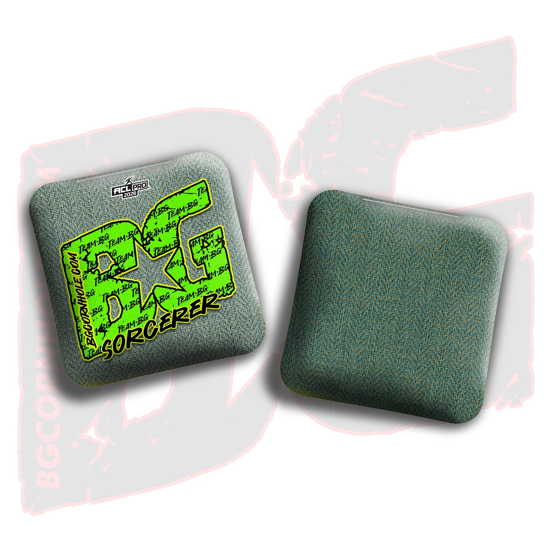 BG Cornhole 2026 Multiple Bag Models "Green Logo Colormatch" - ACL Pro Stamped Cornhole Bags - SET OF 4 BAGS