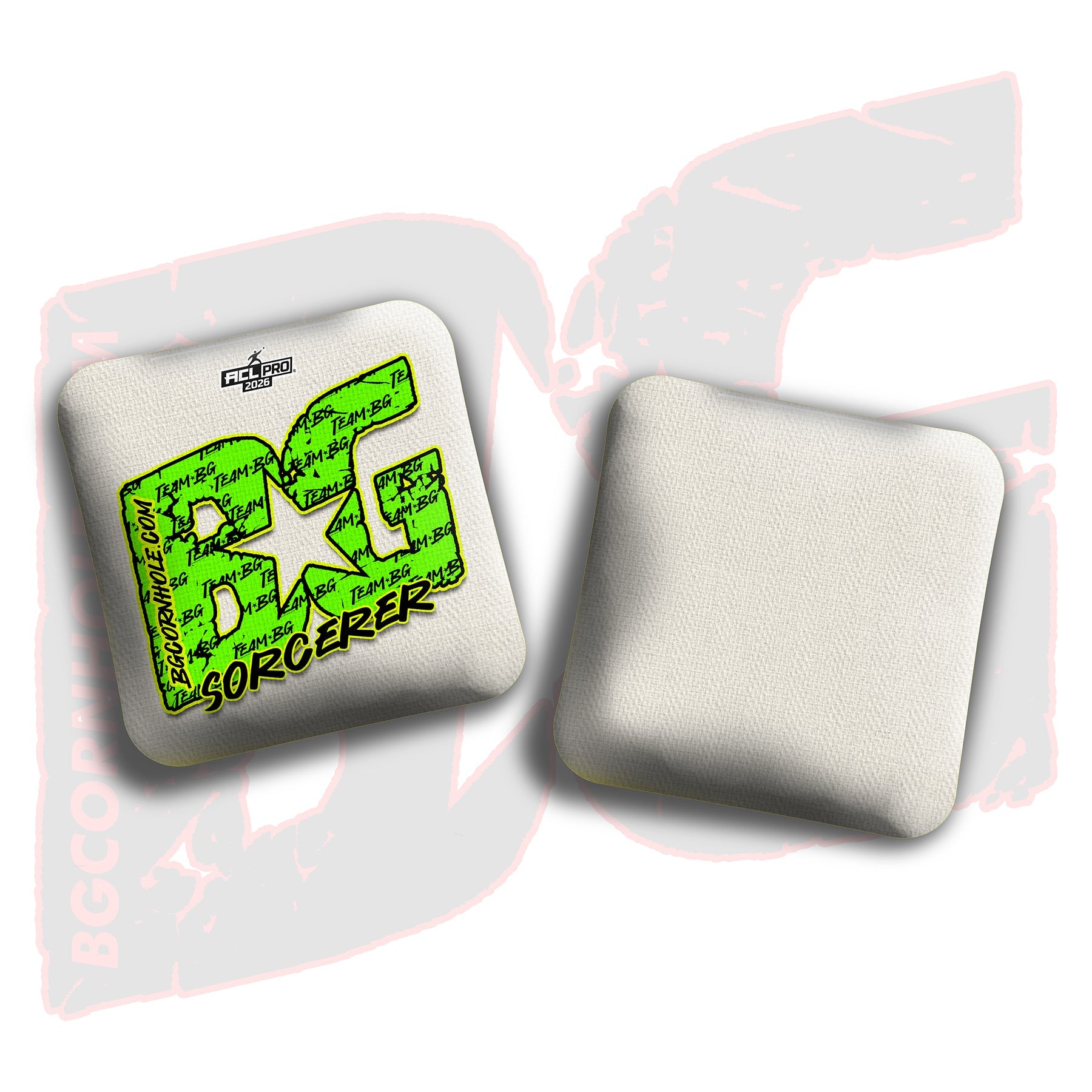 BG Cornhole 2026 Multiple Bag Models "Green Logo Colormatch" - ACL Pro Stamped Cornhole Bags - SET OF 4 BAGS