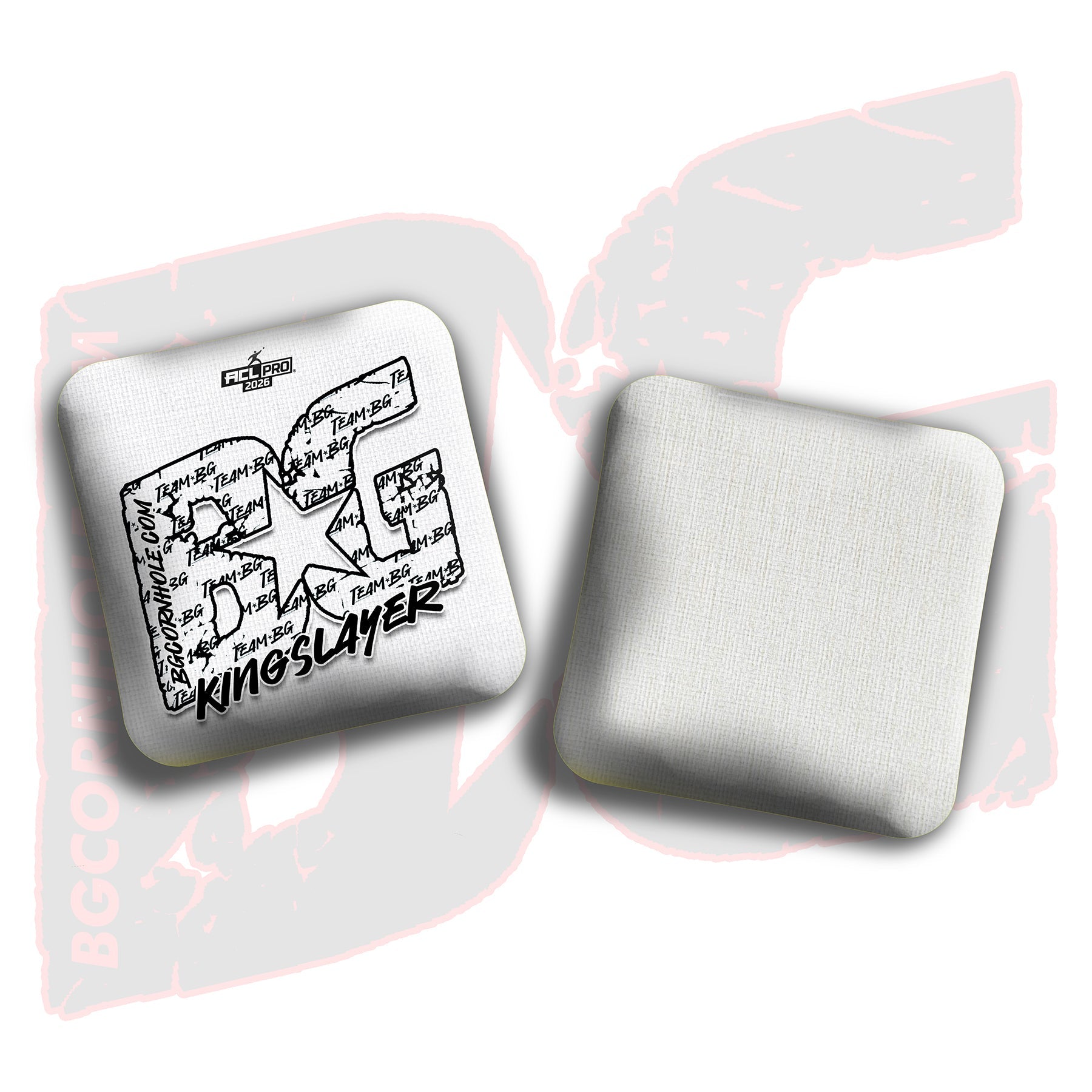 BG Cornhole 2026 Multiple Bag Models "White Logo Colormatch" - ACL Pro Stamped Cornhole Bags - SET OF 4 BAGS