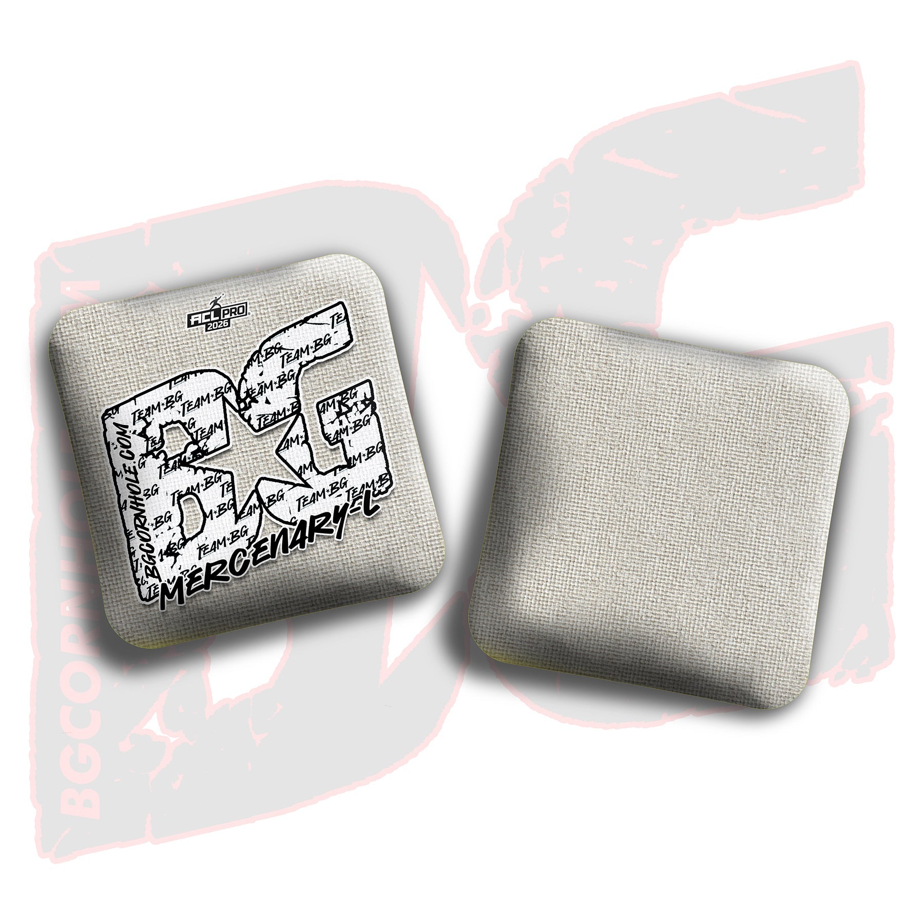 BG Cornhole 2026 Multiple Bag Models "White Logo Colormatch" - ACL Pro Stamped Cornhole Bags - SET OF 4 BAGS