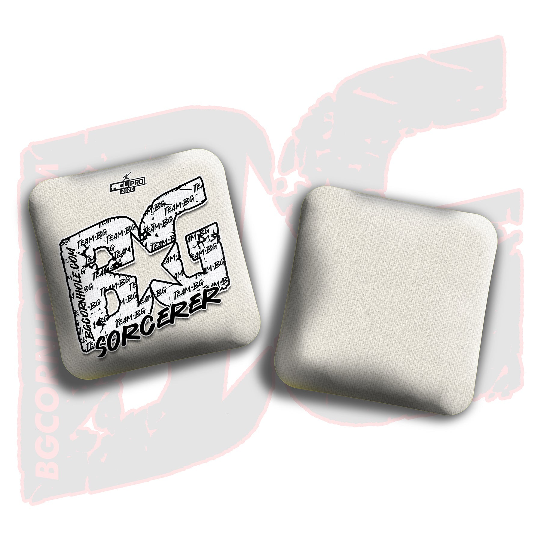 BG Cornhole 2026 Multiple Bag Models "White Logo Colormatch" - ACL Pro Stamped Cornhole Bags - SET OF 4 BAGS