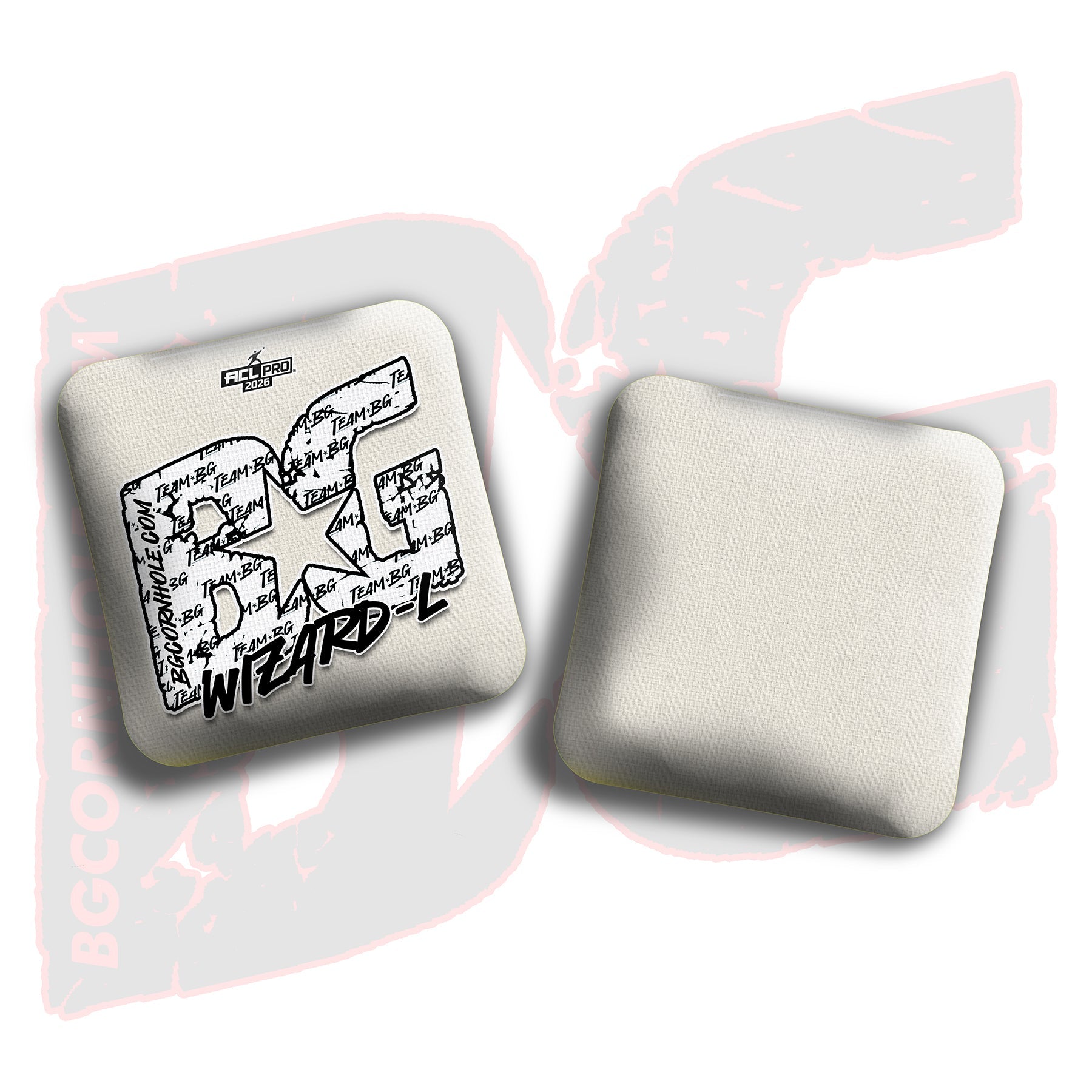 BG Cornhole 2026 Multiple Bag Models "White Logo Colormatch" - ACL Pro Stamped Cornhole Bags - SET OF 4 BAGS