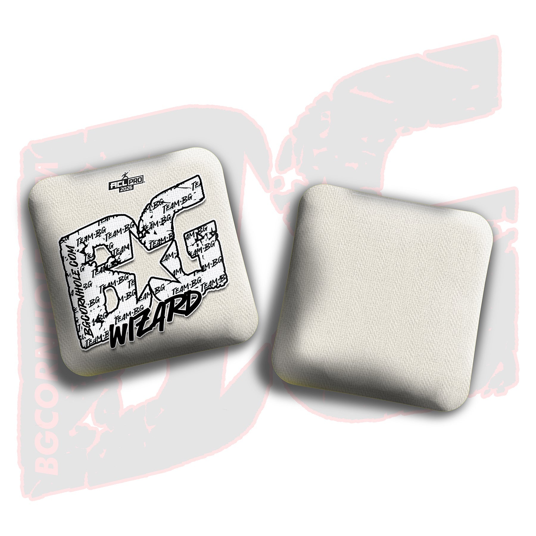 BG Cornhole 2026 Multiple Bag Models "White Logo Colormatch" - ACL Pro Stamped Cornhole Bags - SET OF 4 BAGS