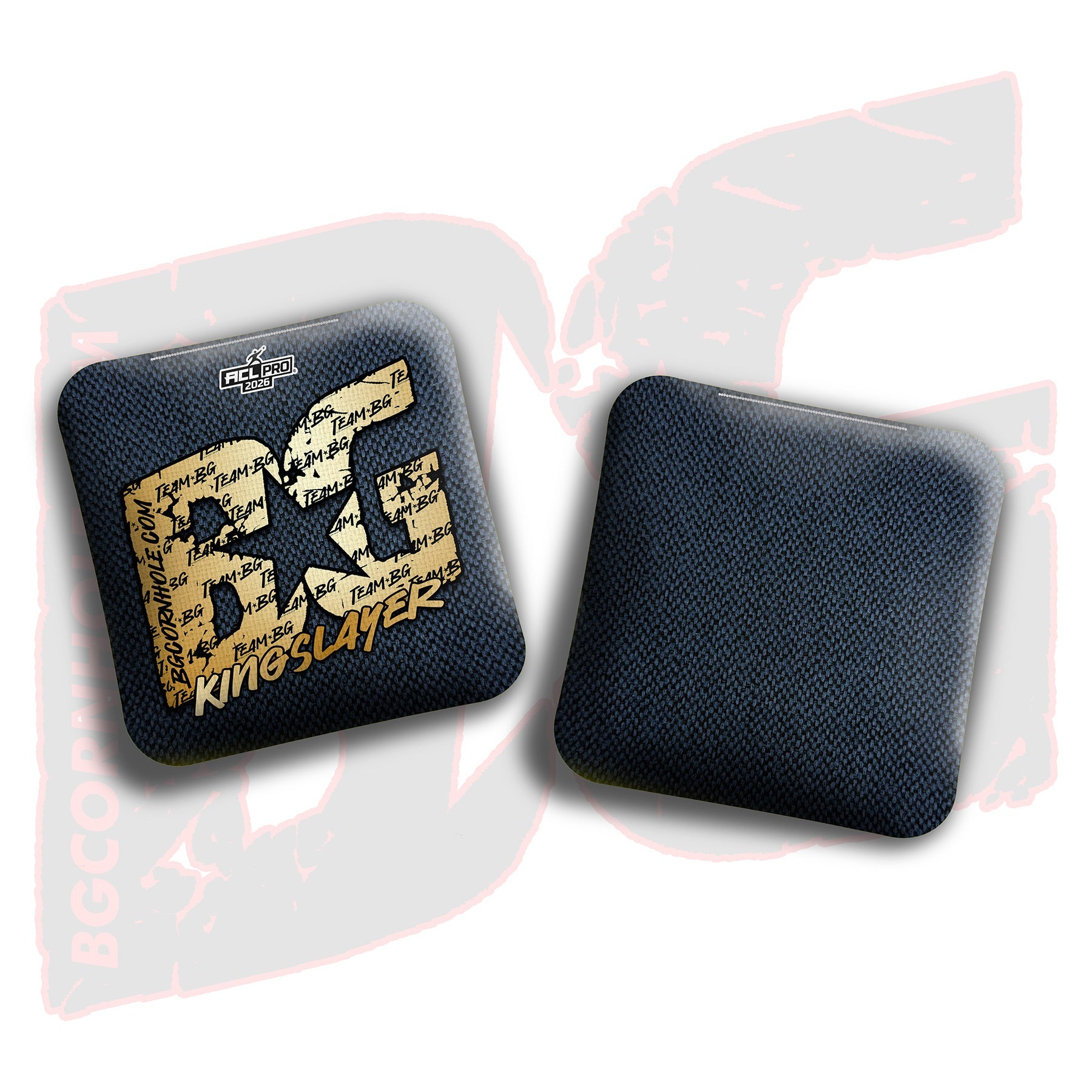 BG Cornhole 2026 Multiple Bag Models "Gold Logo Colormatch" - ACL Pro Stamped Cornhole Bags - SET OF 4 BAGS