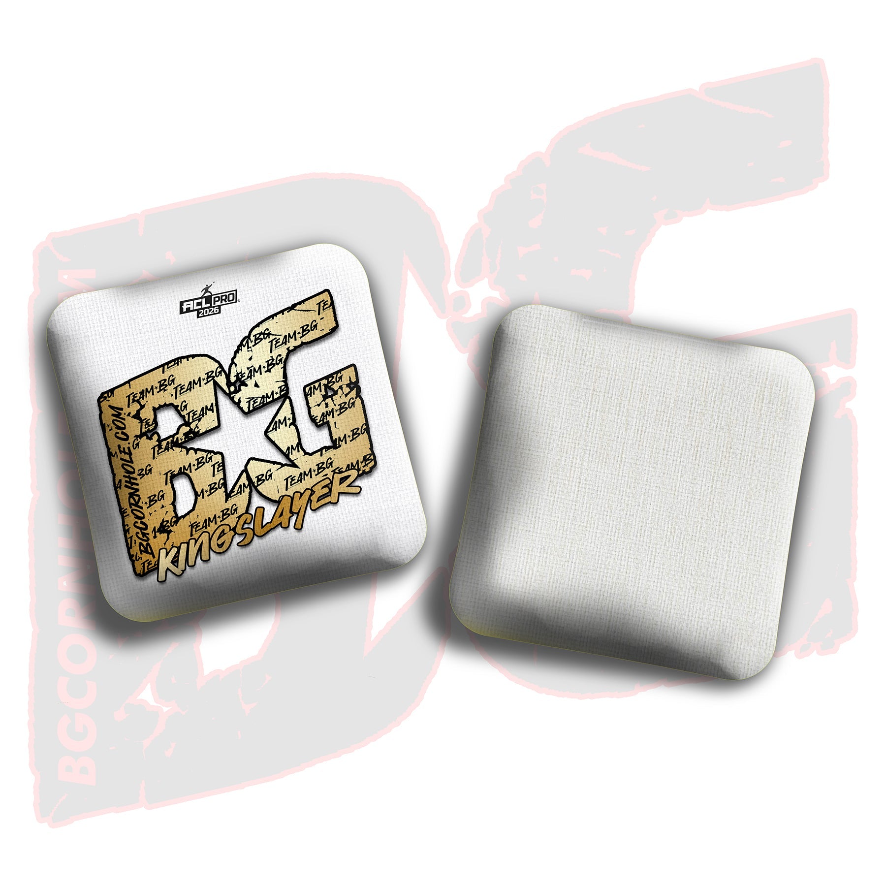 BG Cornhole 2026 Multiple Bag Models "Gold Logo Colormatch" - ACL Pro Stamped Cornhole Bags - SET OF 4 BAGS