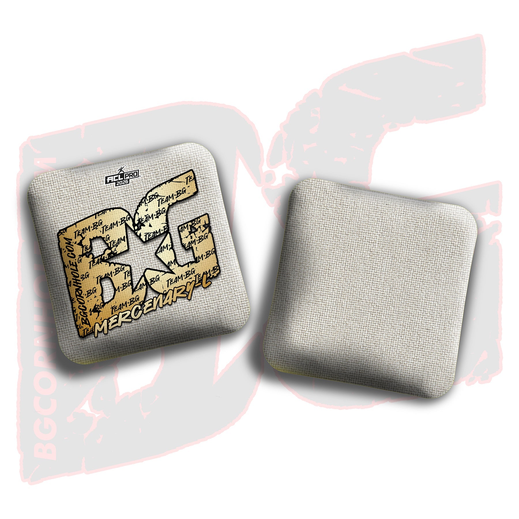 BG Cornhole 2026 Multiple Bag Models "Gold Logo Colormatch" - ACL Pro Stamped Cornhole Bags - SET OF 4 BAGS