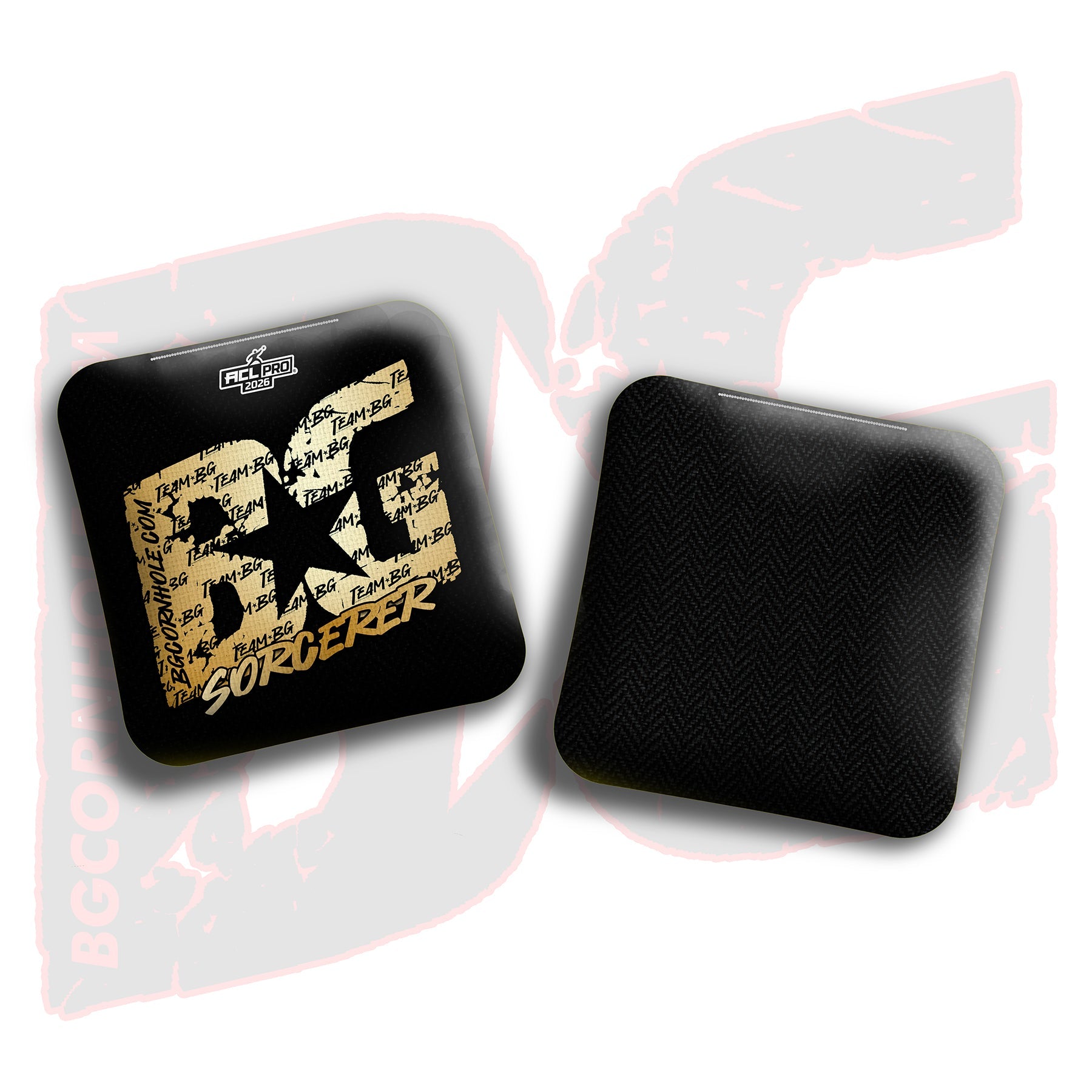 BG Cornhole 2026 Multiple Bag Models "Gold Logo Colormatch" - ACL Pro Stamped Cornhole Bags - SET OF 4 BAGS