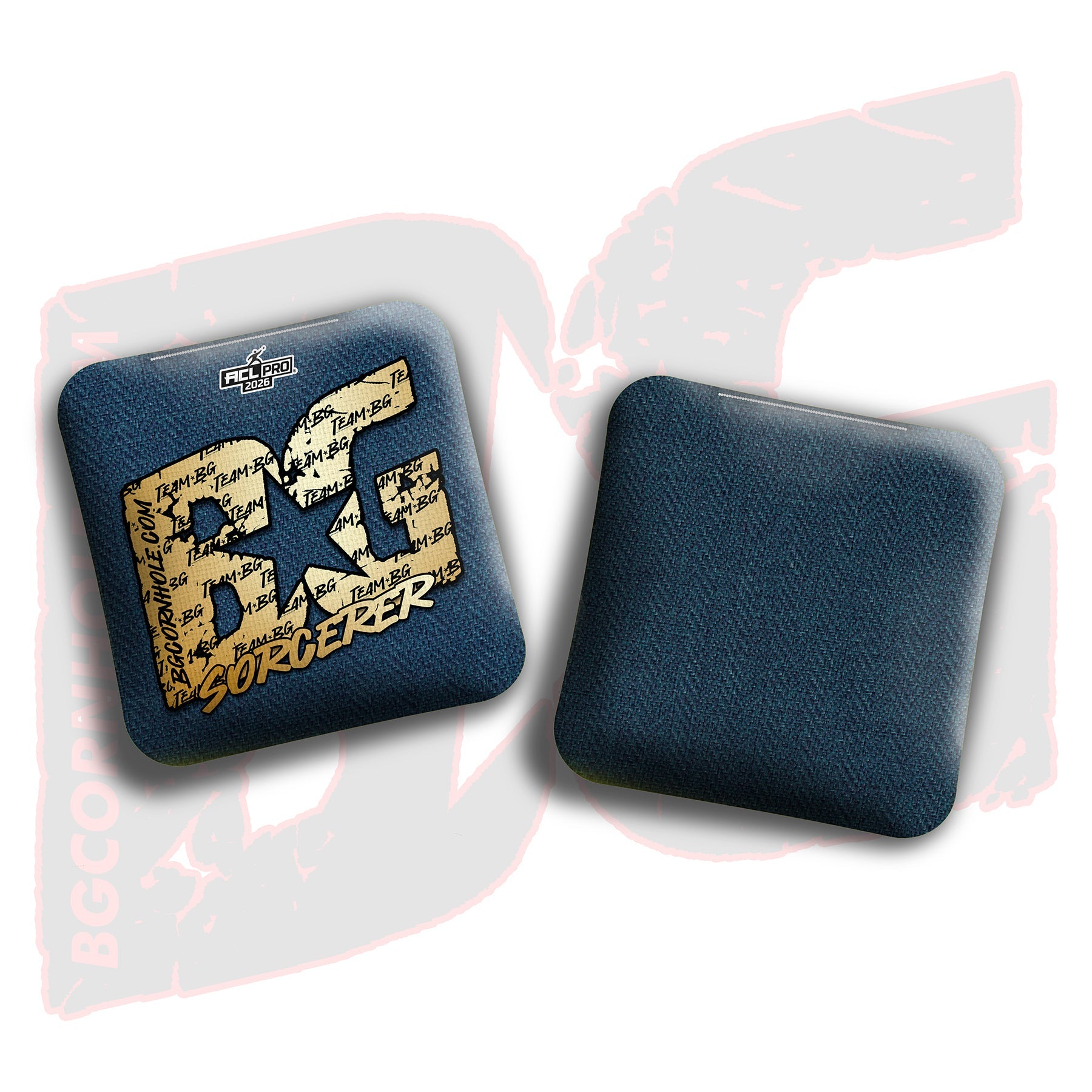 BG Cornhole 2026 Multiple Bag Models "Gold Logo Colormatch" - ACL Pro Stamped Cornhole Bags - SET OF 4 BAGS