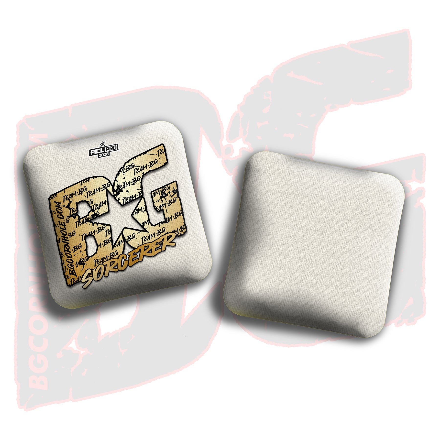 BG Cornhole 2026 Multiple Bag Models "Gold Logo Colormatch" - ACL Pro Stamped Cornhole Bags - SET OF 4 BAGS