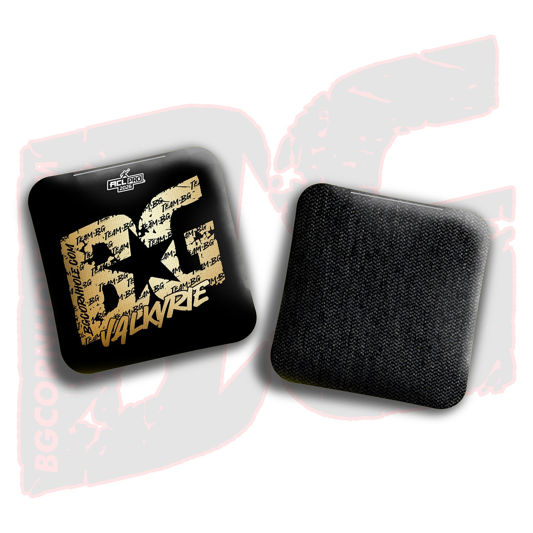BG Cornhole 2026 Multiple Bag Models "Gold Logo Colormatch" - ACL Pro Stamped Cornhole Bags - SET OF 4 BAGS