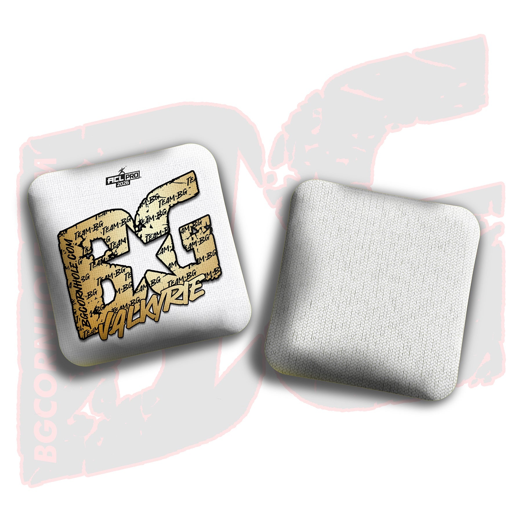 BG Cornhole 2026 Multiple Bag Models "Gold Logo Colormatch" - ACL Pro Stamped Cornhole Bags - SET OF 4 BAGS