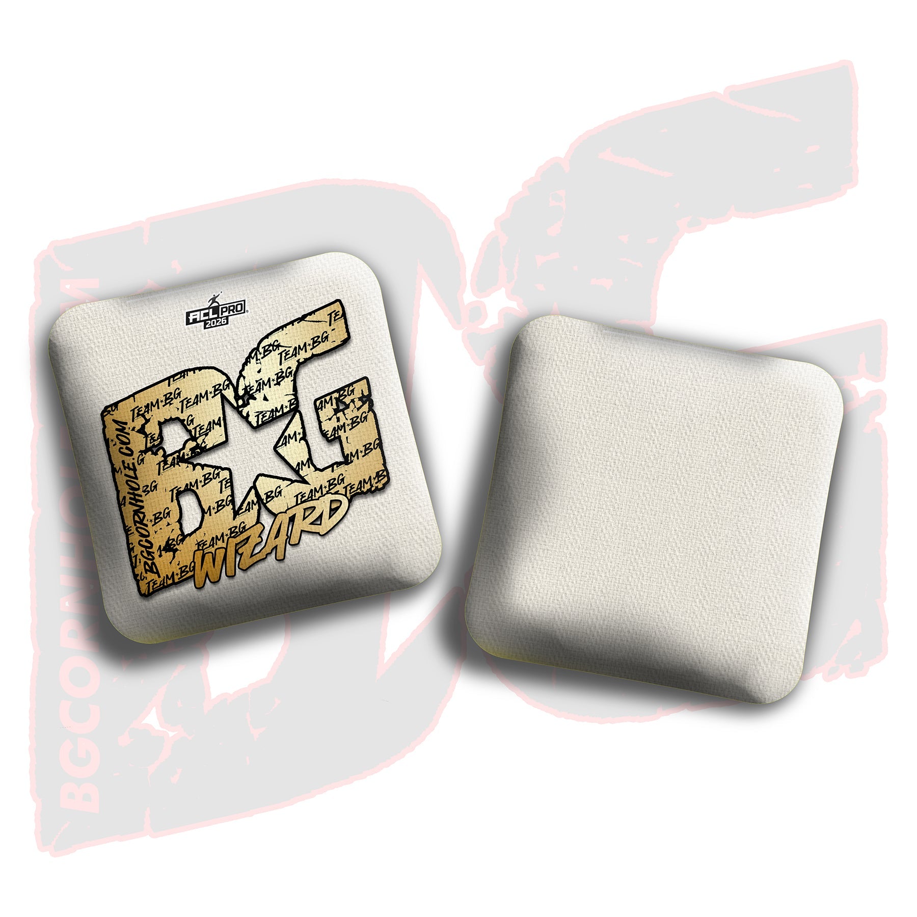 BG Cornhole 2026 Multiple Bag Models "Gold Logo Colormatch" - ACL Pro Stamped Cornhole Bags - SET OF 4 BAGS