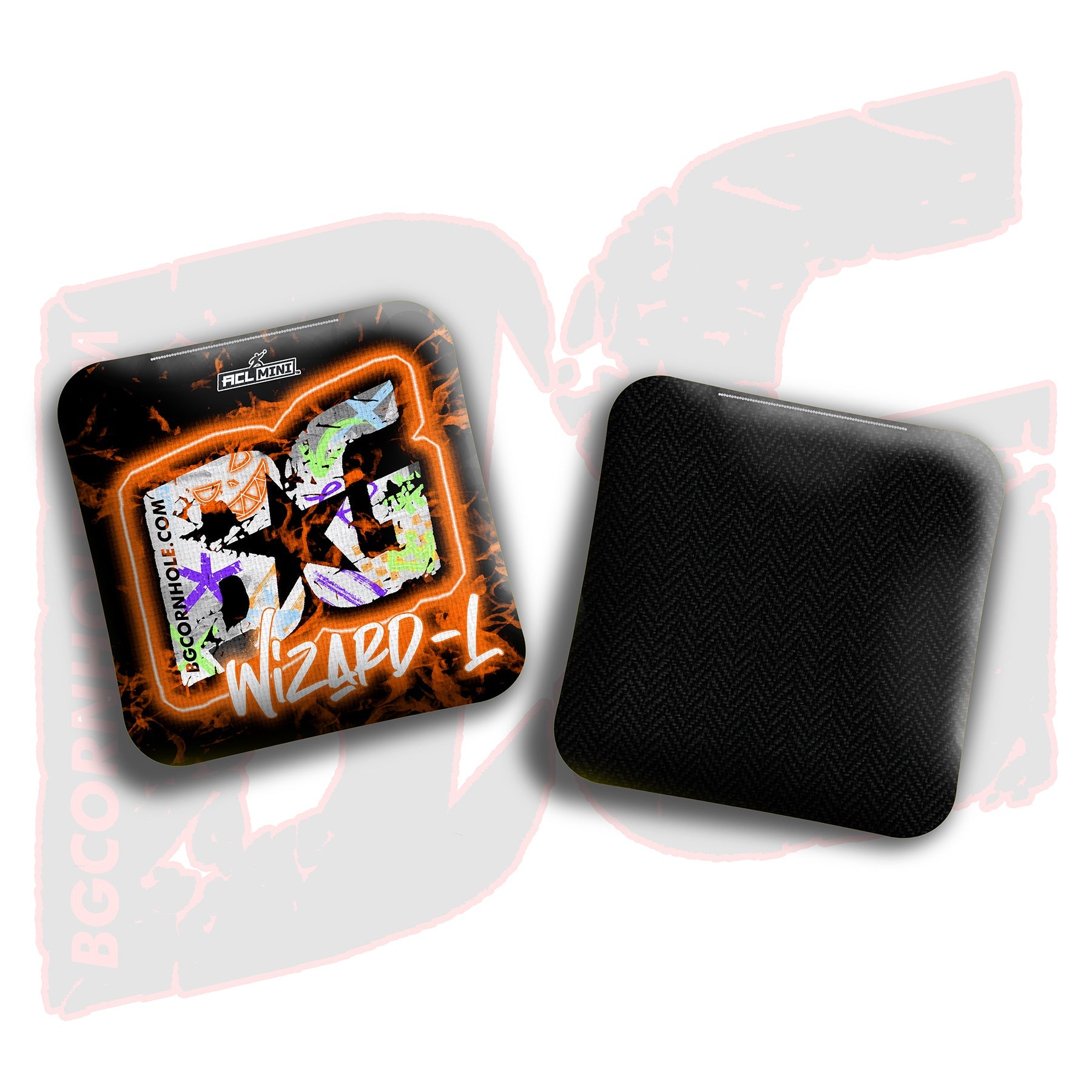 BG Cornhole 2025 BG Wizard L 4" Mini Cornhole Bags - “Vapor Vandal” - Set of 4 Bags