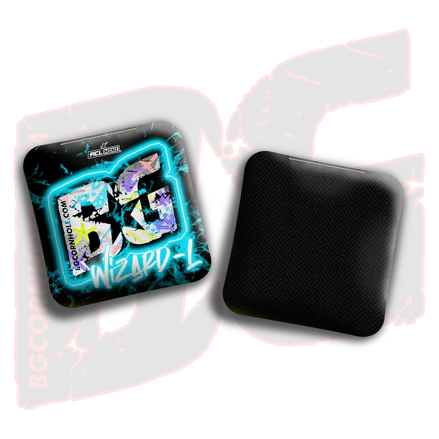 BG Cornhole 2025 BG Wizard L 4" Mini Cornhole Bags - “Vapor Vandal” - Set of 4 Bags