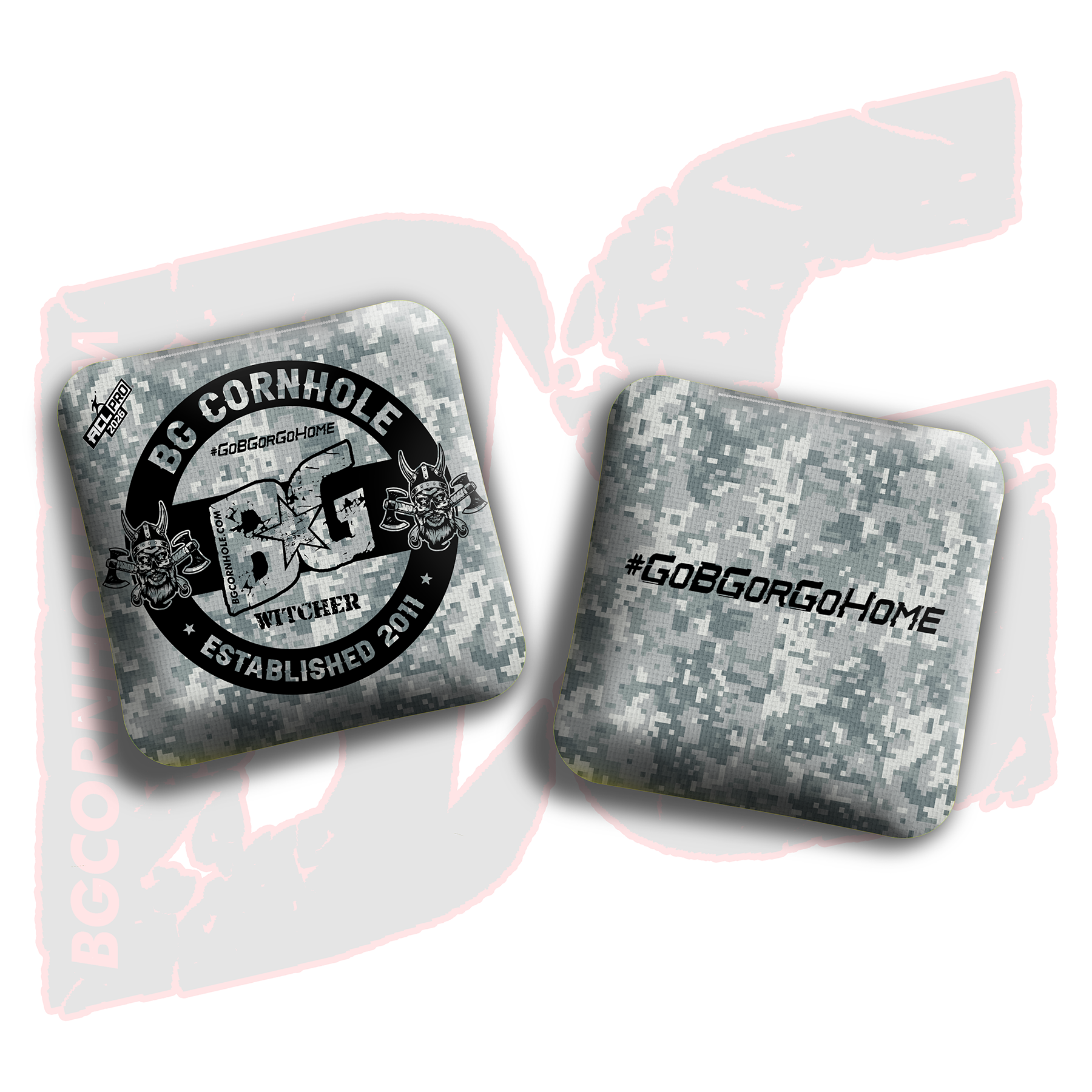 BG Cornhole 2026 Multiple Bag Models "Digital Camo" - ACL Pro Stamped Cornhole Bags - SET OF 4 BAGS