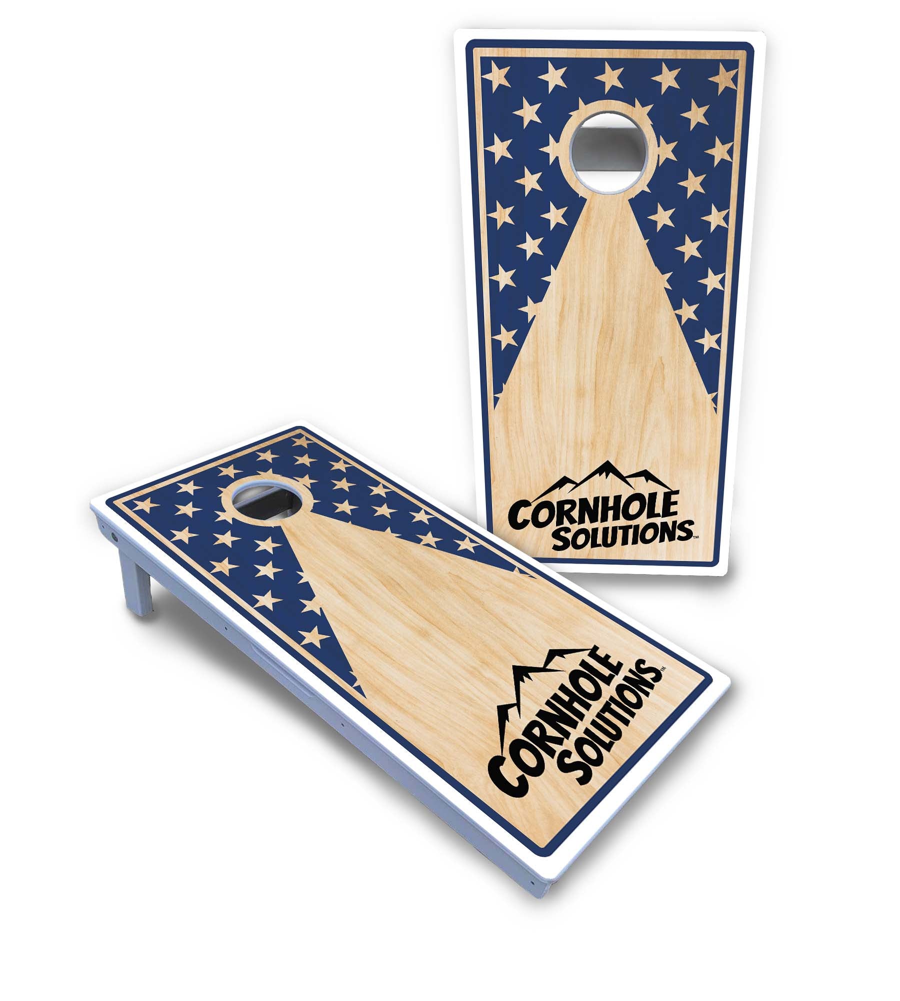 Stars & Stripes CS Logo Cornhole Boards - All Weather Series