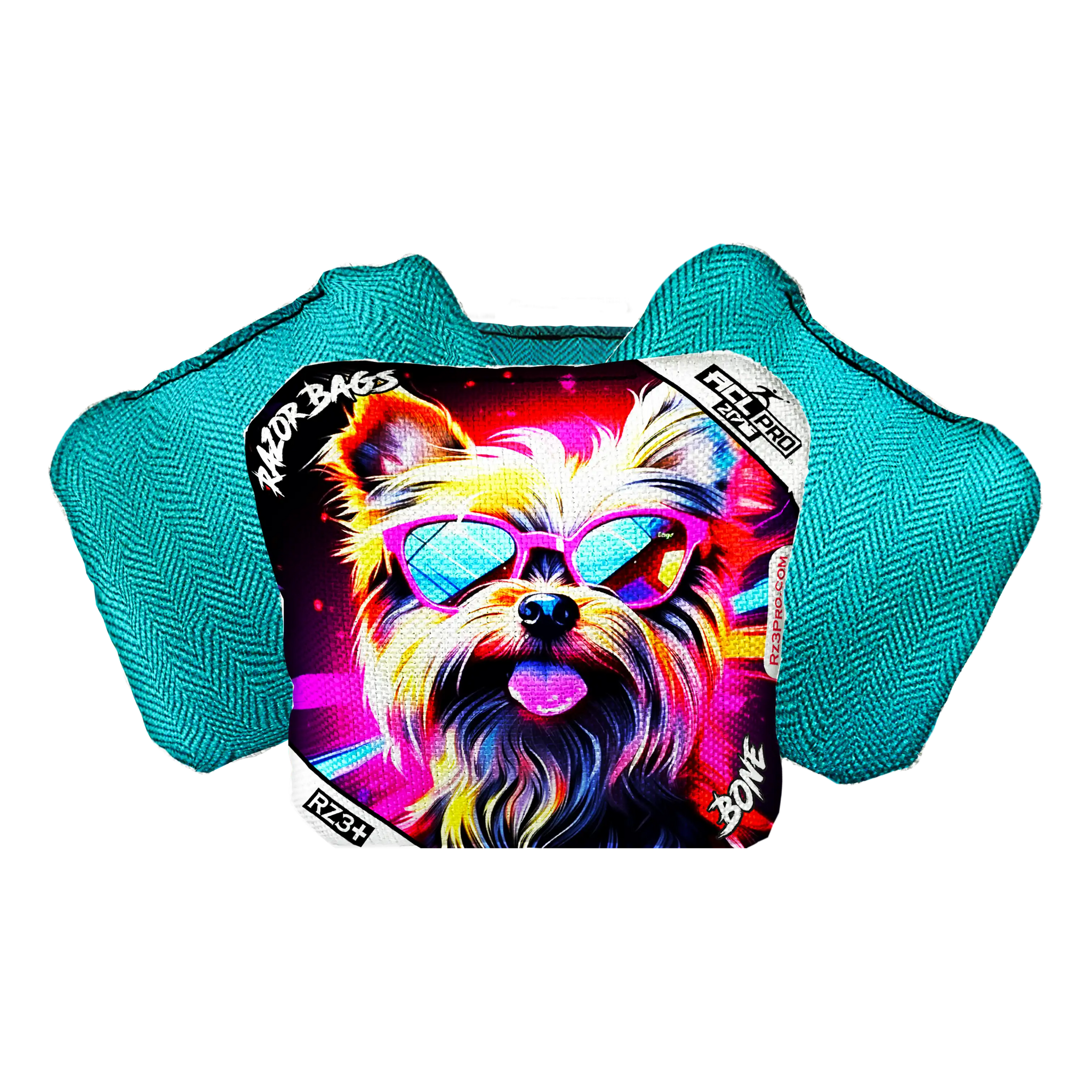 Bone | Yorkie | ACL PRO Razor Cornhole Bags