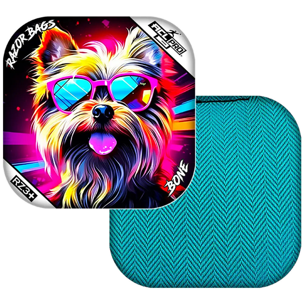 Bone | Yorkie | ACL PRO Razor Cornhole Bags