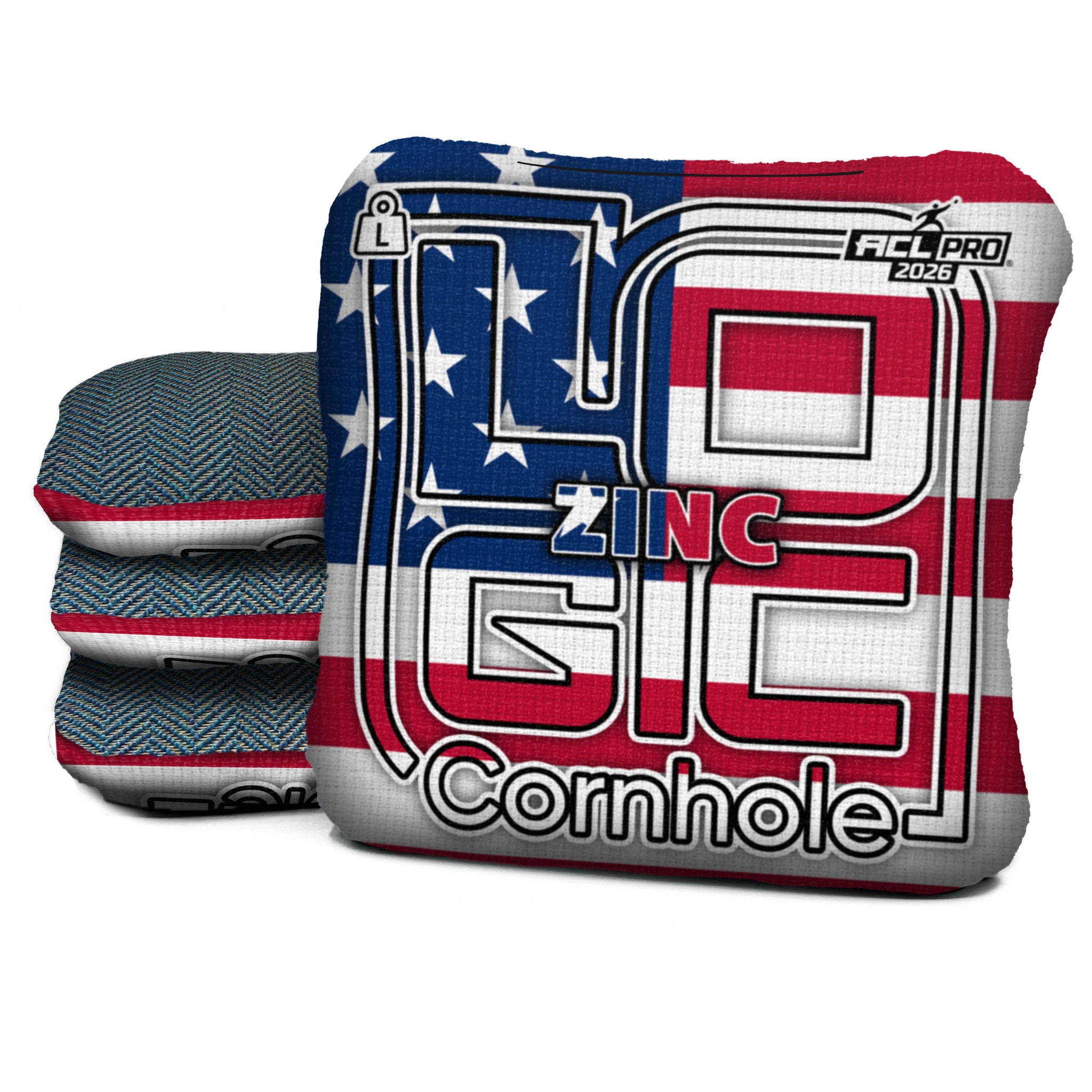 Logic Cornhole - USA FLAG - ACL PRO 2026 Bags - Pick your carpet color