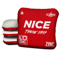 NICE THROW SHOP x LOGIC CORNHOLE - RED WHITE - ACL PRO 2026 BAGS - MULTIPLE BAG SERIES - Set of 4 bags